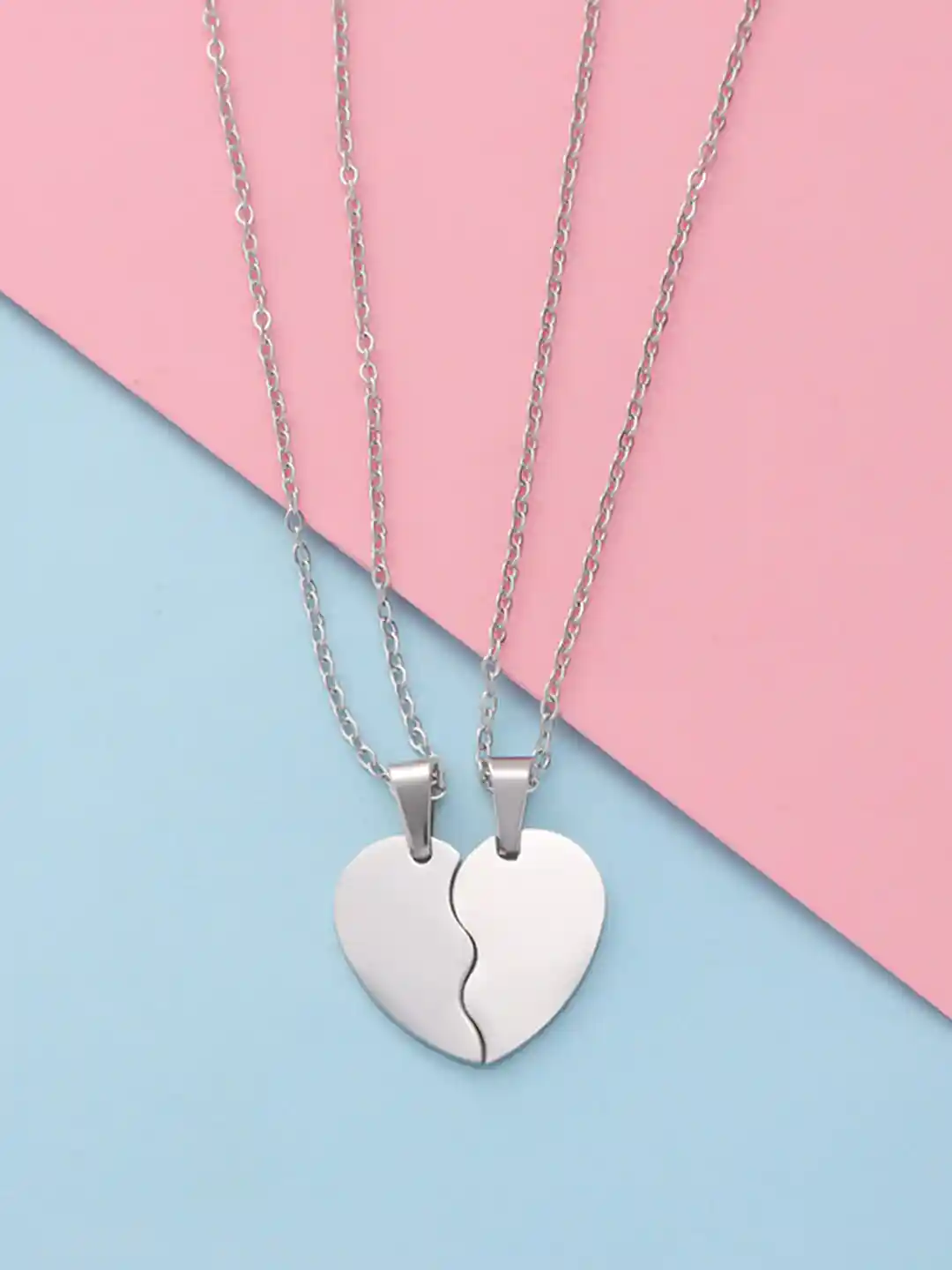 Heart Shaped Locket For Couples With Picture Half Heart Locket
