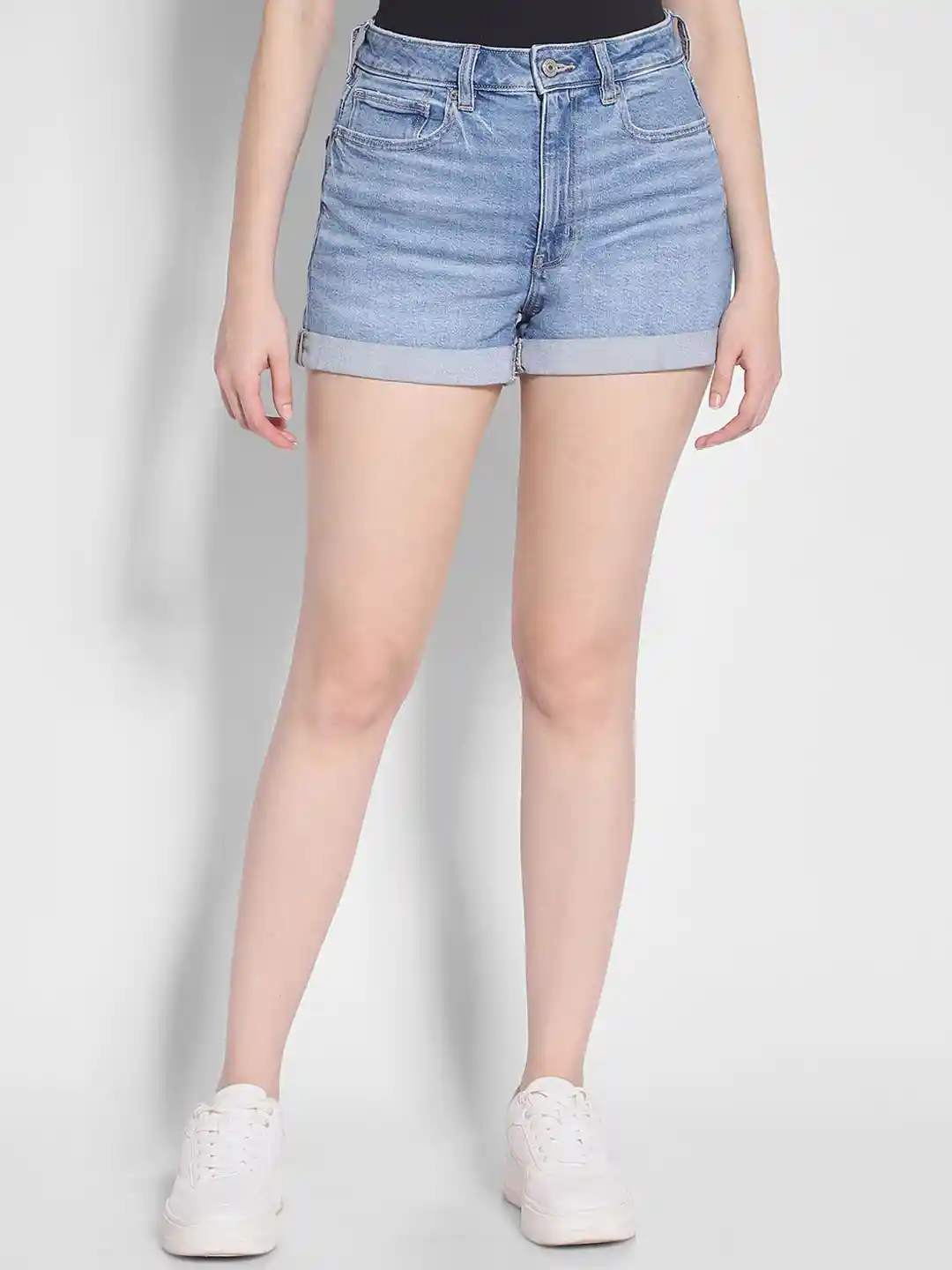 Buy AMERICAN EAGLE OUTFITTERS Women Washed Denim Shorts Shorts