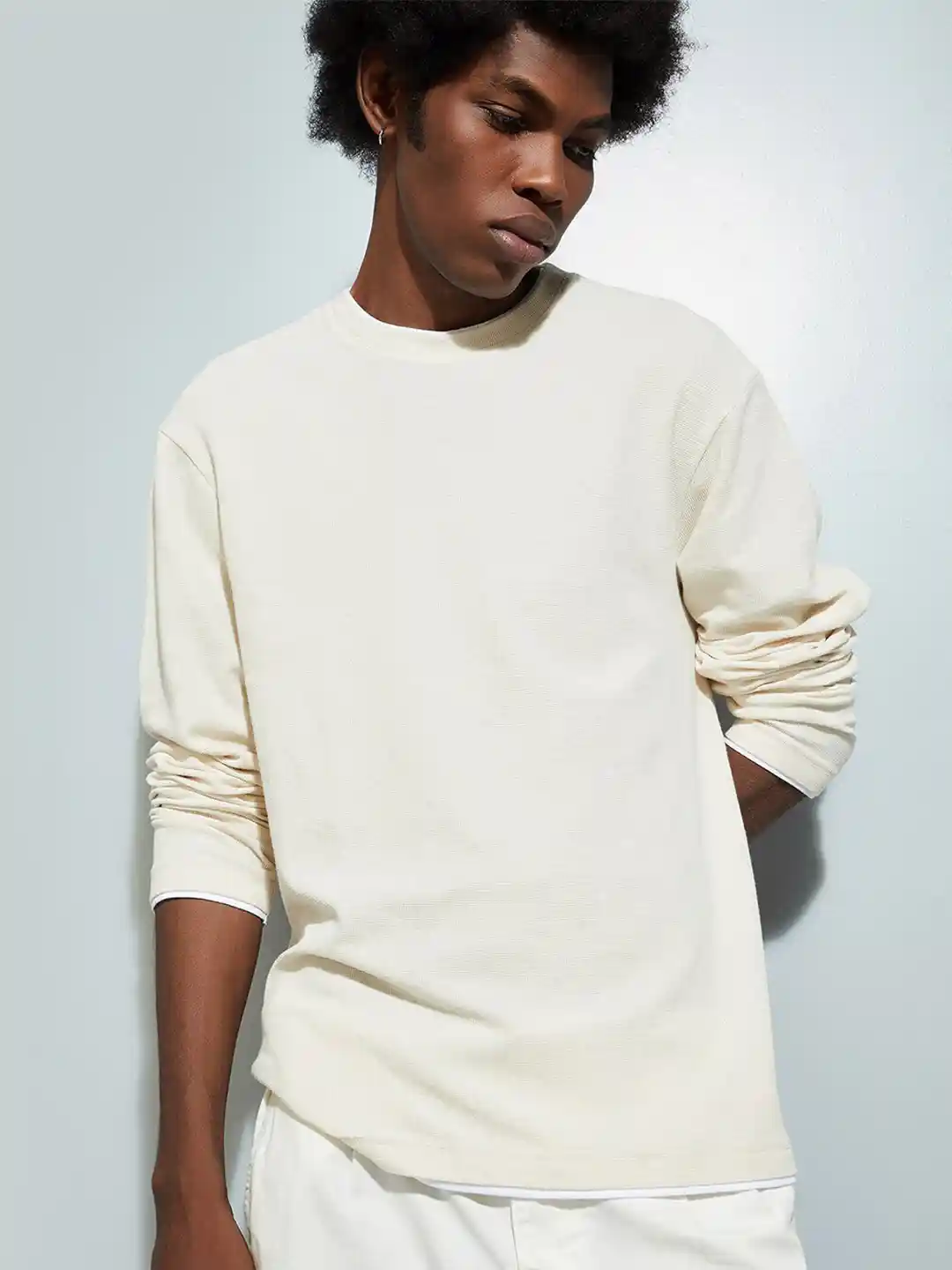 Buy max URB_N Round Neck Long Sleeves T-shirt Tshirts for Men