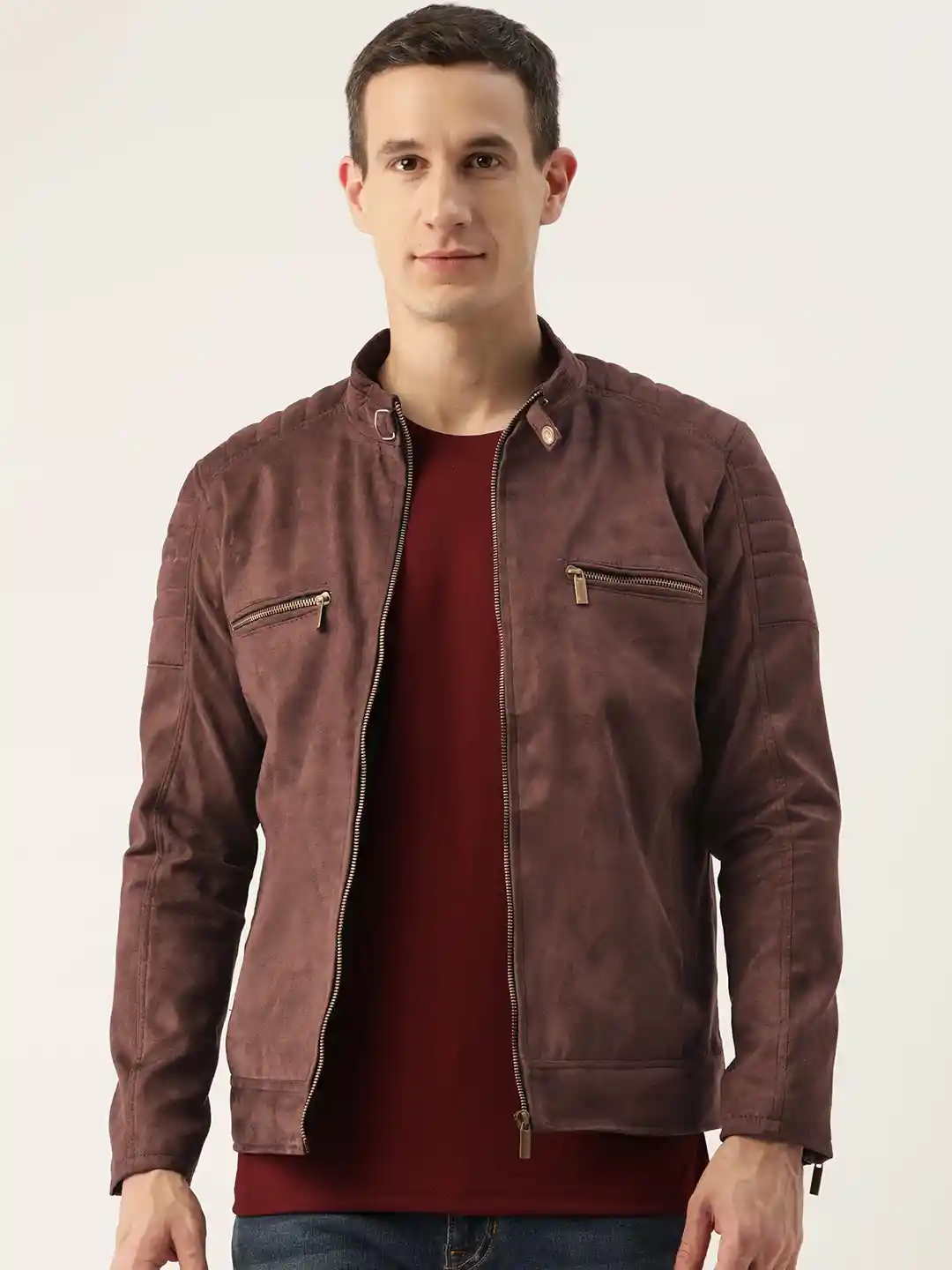 Leather Retail Men Suede Biker Jacket