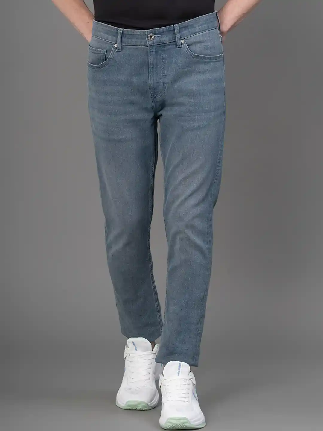 Buy Red Tape Men Mid-Rise Acid Wash Clean Look Stretchable Jeans