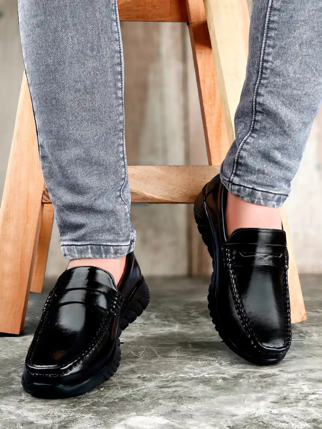 Buy HERE&NOW Men Round Toe Penny Loafers Casual Shoes for Men