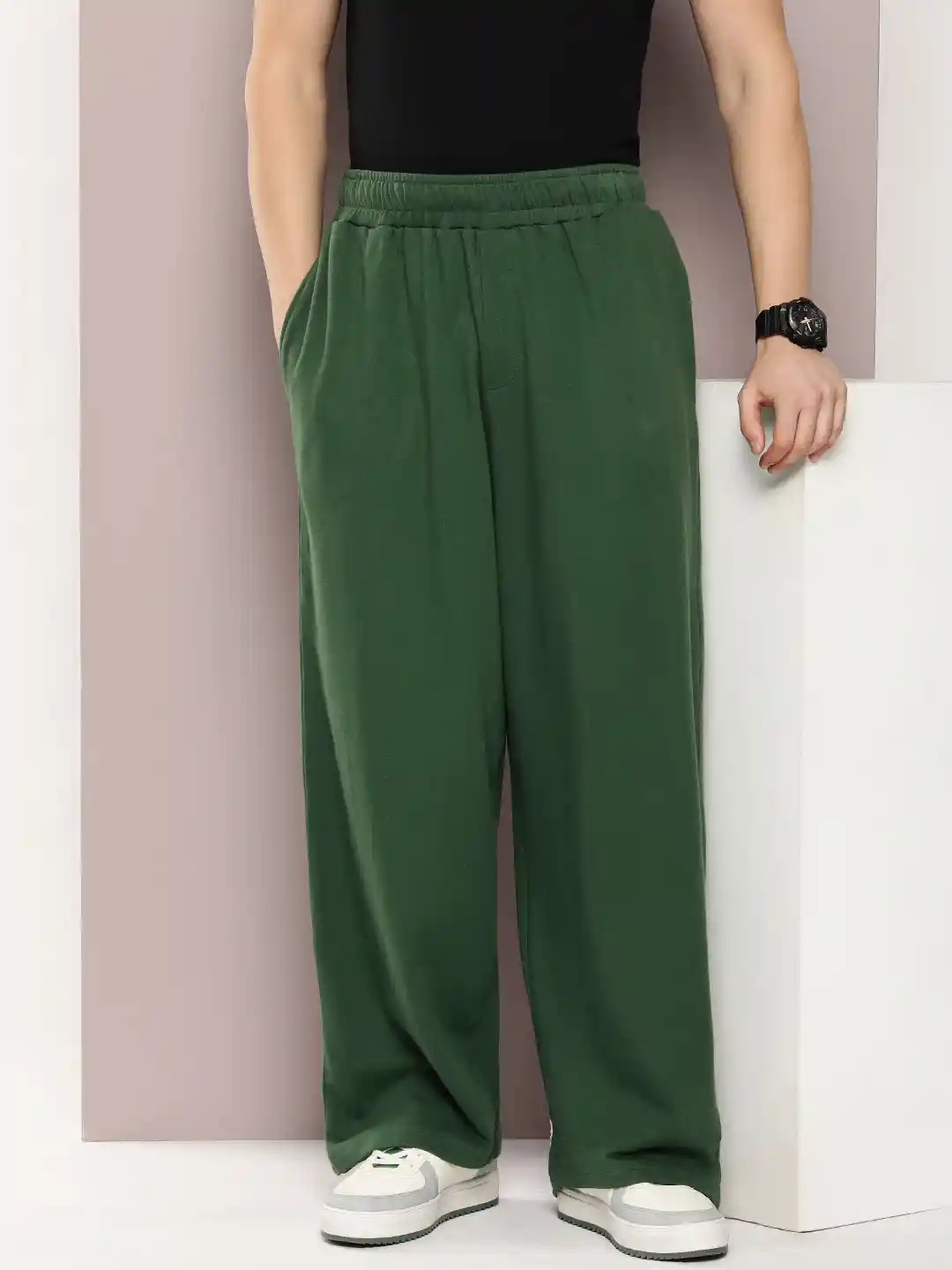 DILLINGER Men Super Soft Cotton Extra Baggy Korean Pant