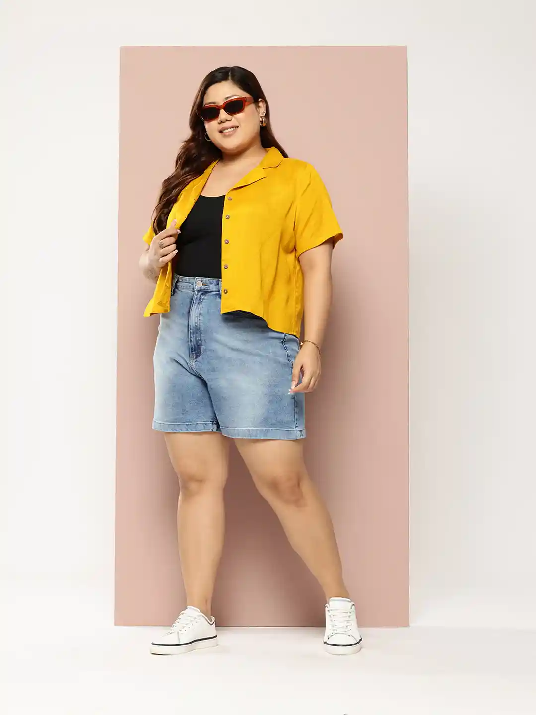 Ubuy Best Plus Size Denim Shorts Buy High Rise Denim Shorts Plus