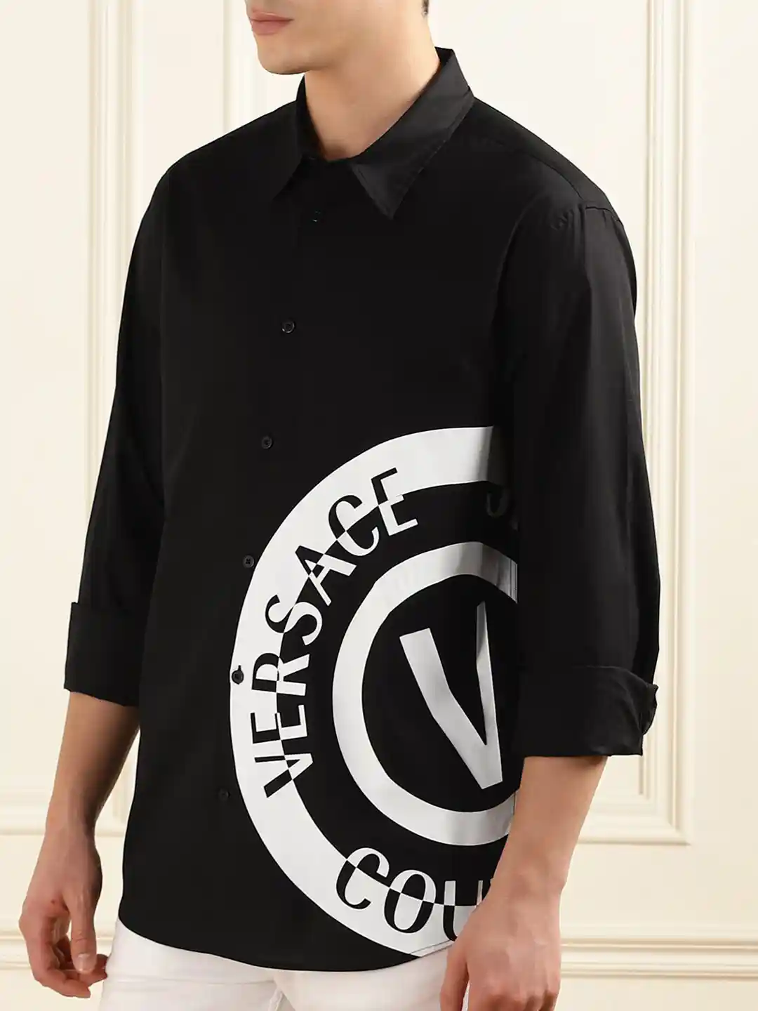 Farfetch Versace Jeans Couture Logo T Shirt Black Print Versace