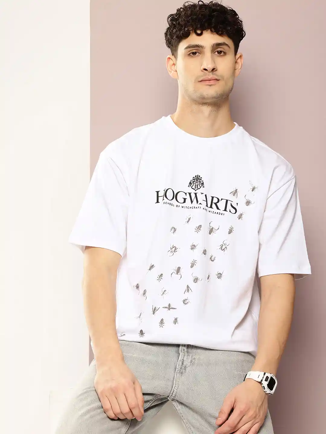 Buy Kook N Keech Harry Potter Printed Drop-Shoulder Sleeves Pure - Main Image