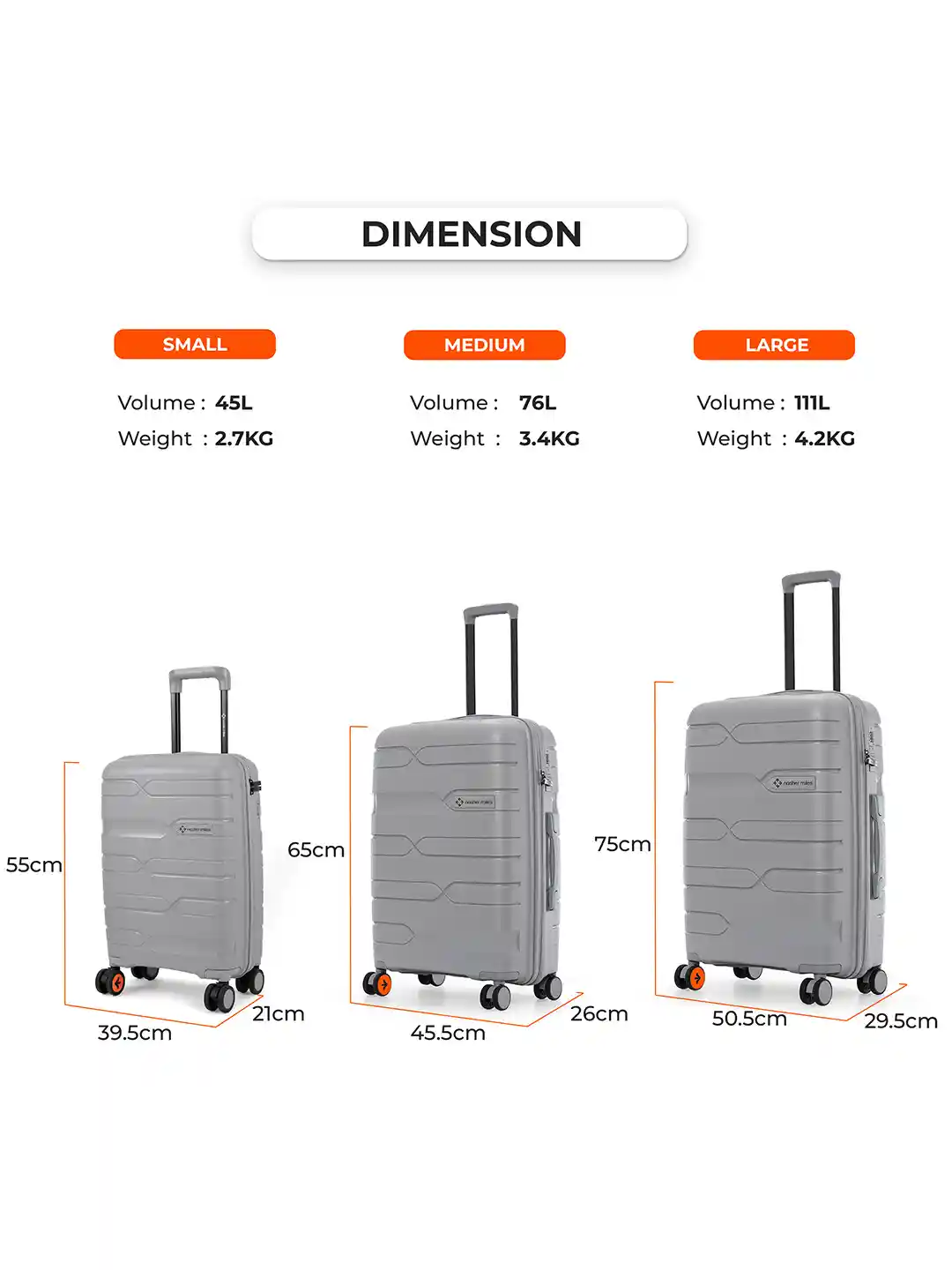 Buy Nasher Miles Paris Polypropylene Cabin Grey Trolley Bag 20