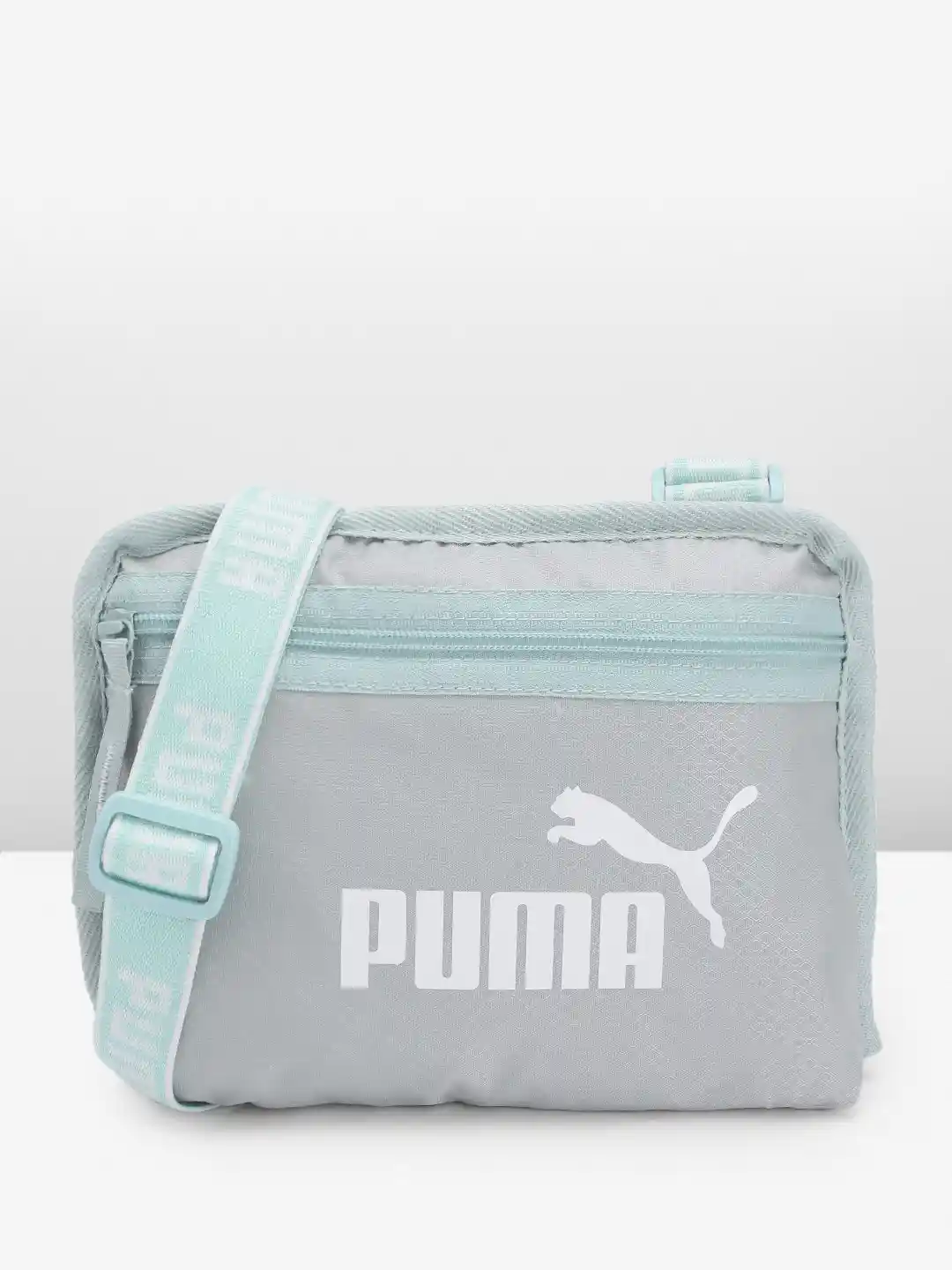Puma Sling Bag White Brand Print Sling Bag With Detachable Strap