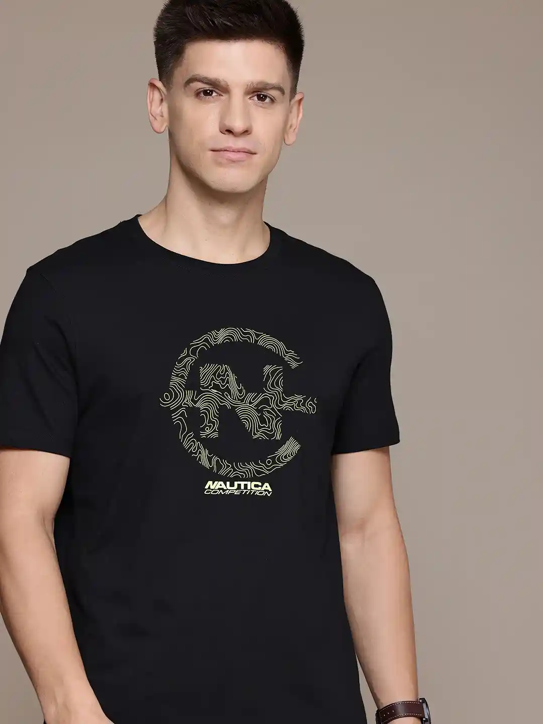 Buy Nautica Typography Print Pure Cotton T-shirt Tshirts for Men