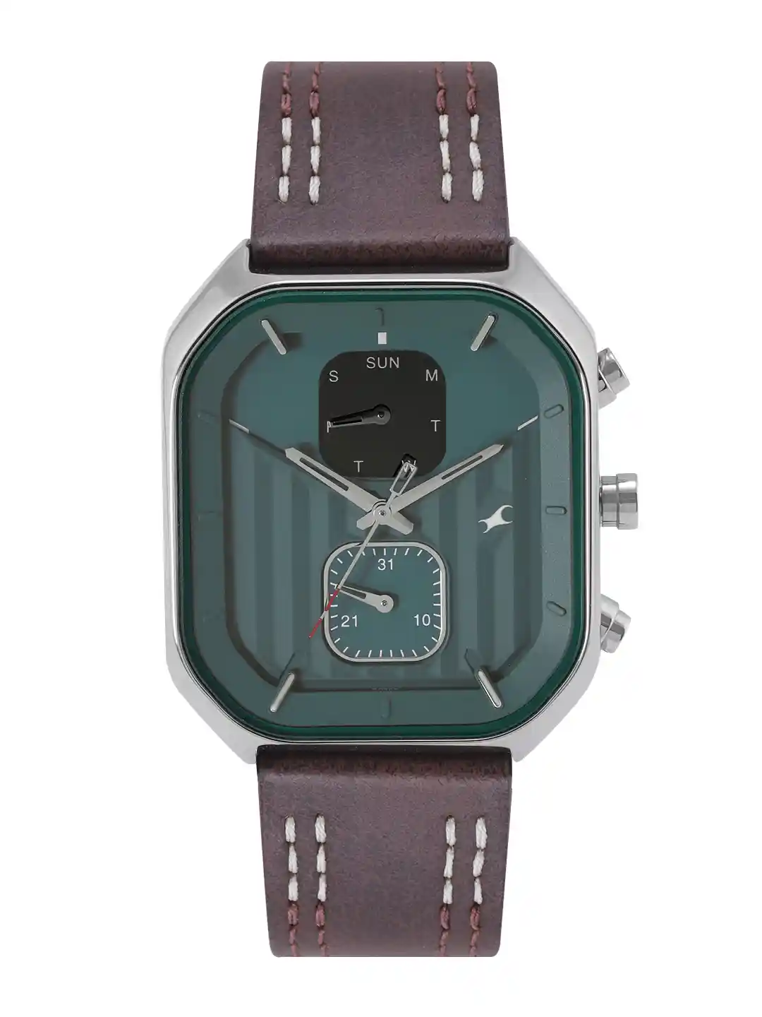 Buy Fastrack Men Slay Day-Date Leather Straps Analogue Watch