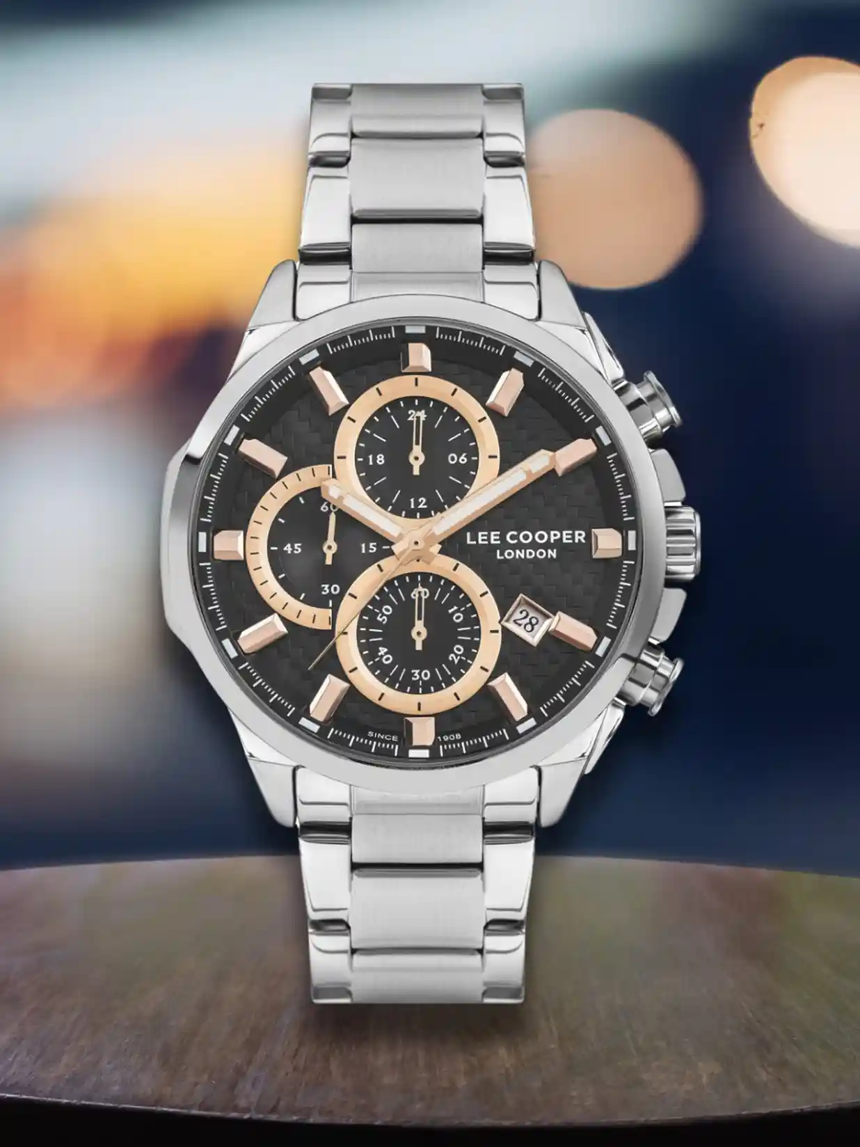 Buy Lee Cooper Men Bracelet Style Straps Analogue Chronograph