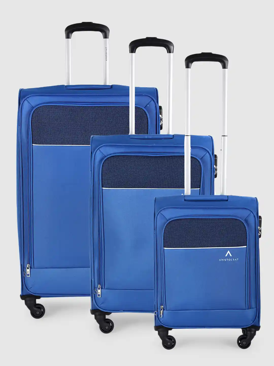 Buy Aristocrat Set Of Oasis Plus Trolley Suitcase- Cabin, Medium