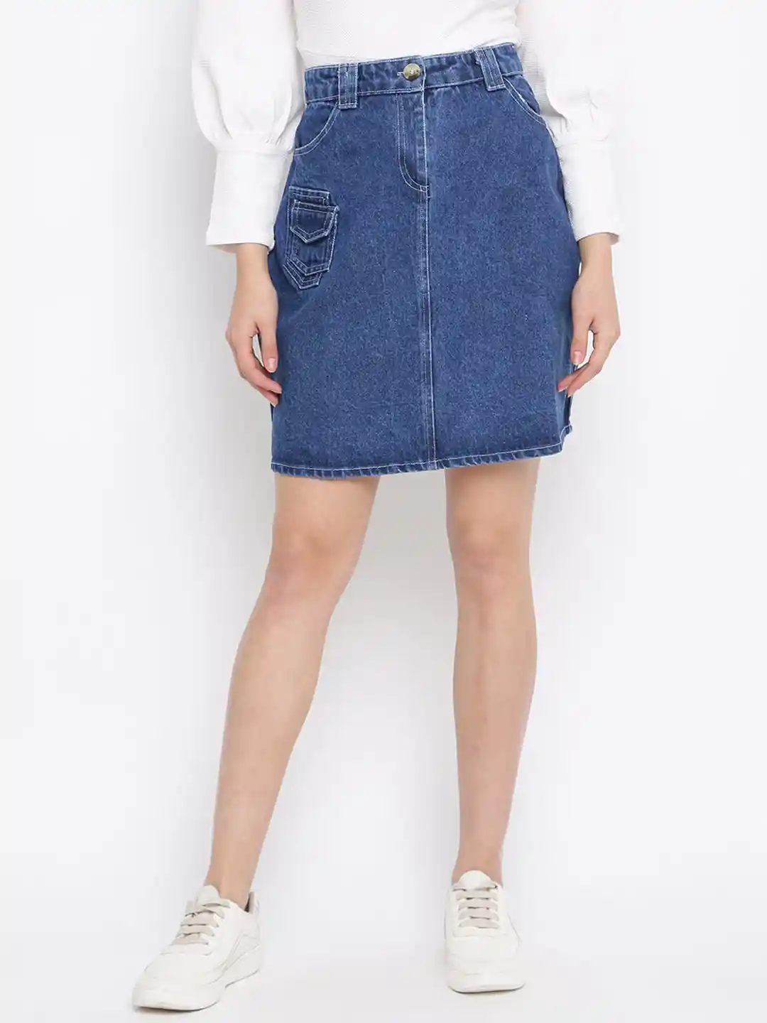 Denim Mini Skirt Denim Pencil Skirt Xxl DISENTIS MODEST Plus Size