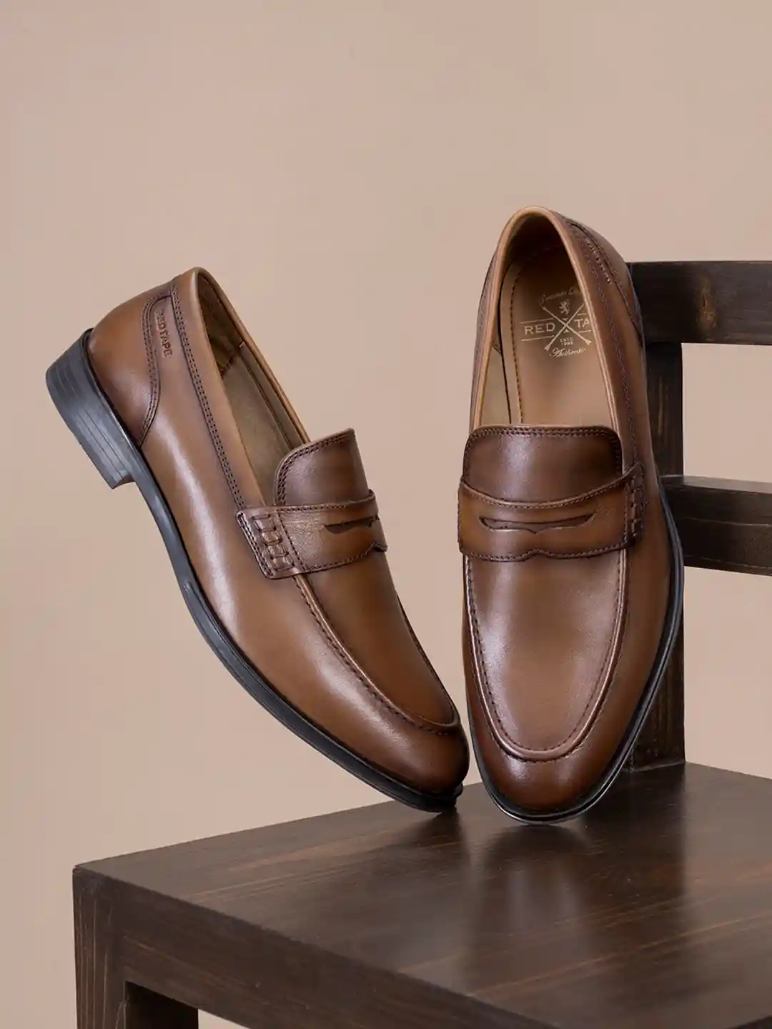 Buy Red Tape Men Leather Slip-on Loafers Shoes Formal Shoes for