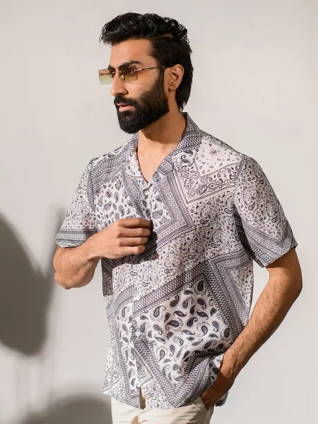 Silk Mens Printed Dress Shirts COOFANDY Men's Silk Satin Floral