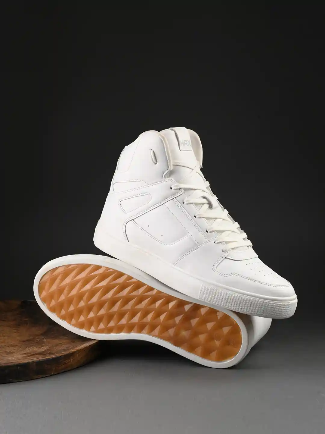 Buy HRX by Hrithik Roshan Men White Textured Round Toe Sneakers