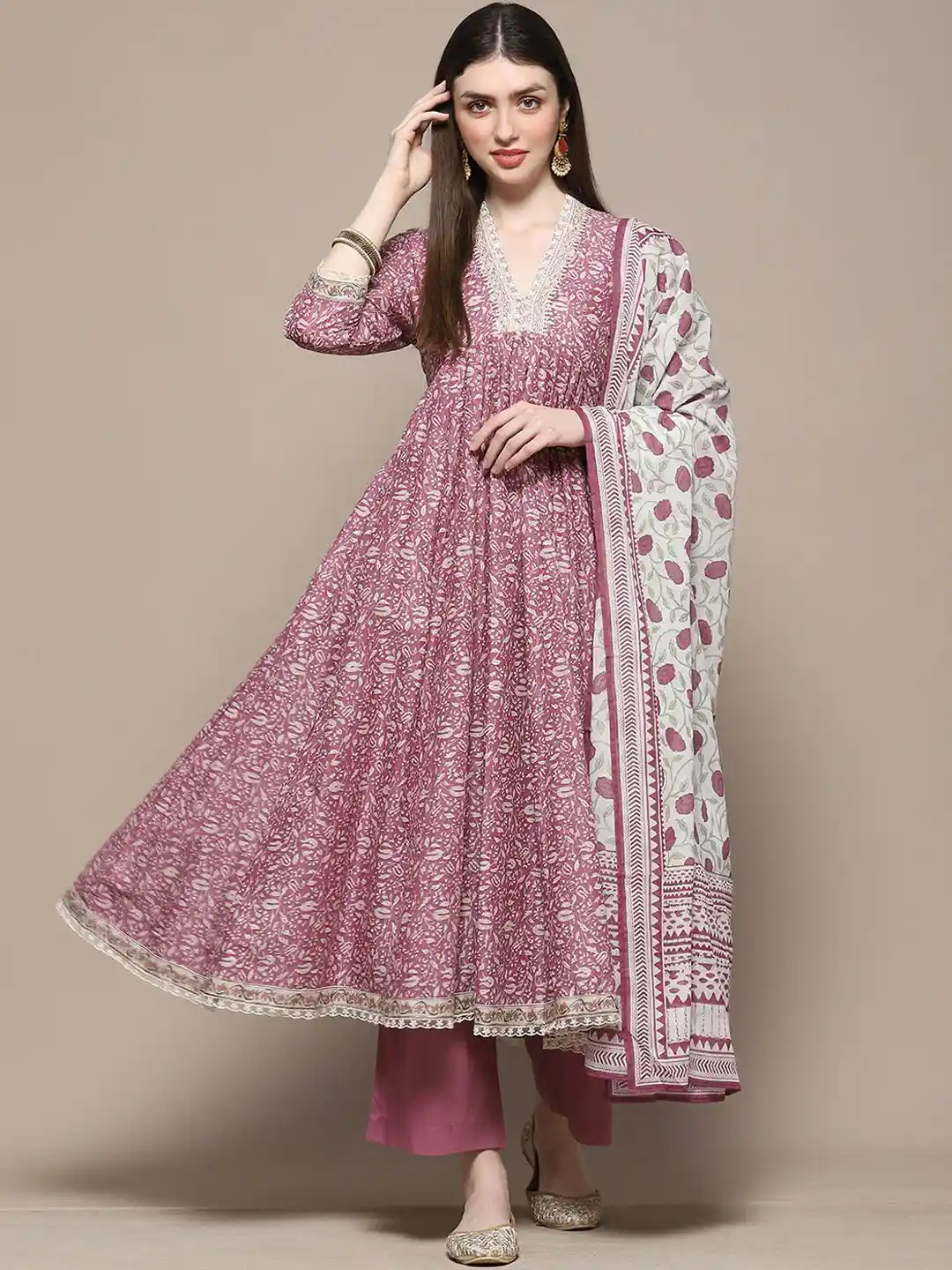 Frock Suit Myntra Biba Anarkali Suits Buy All About You White