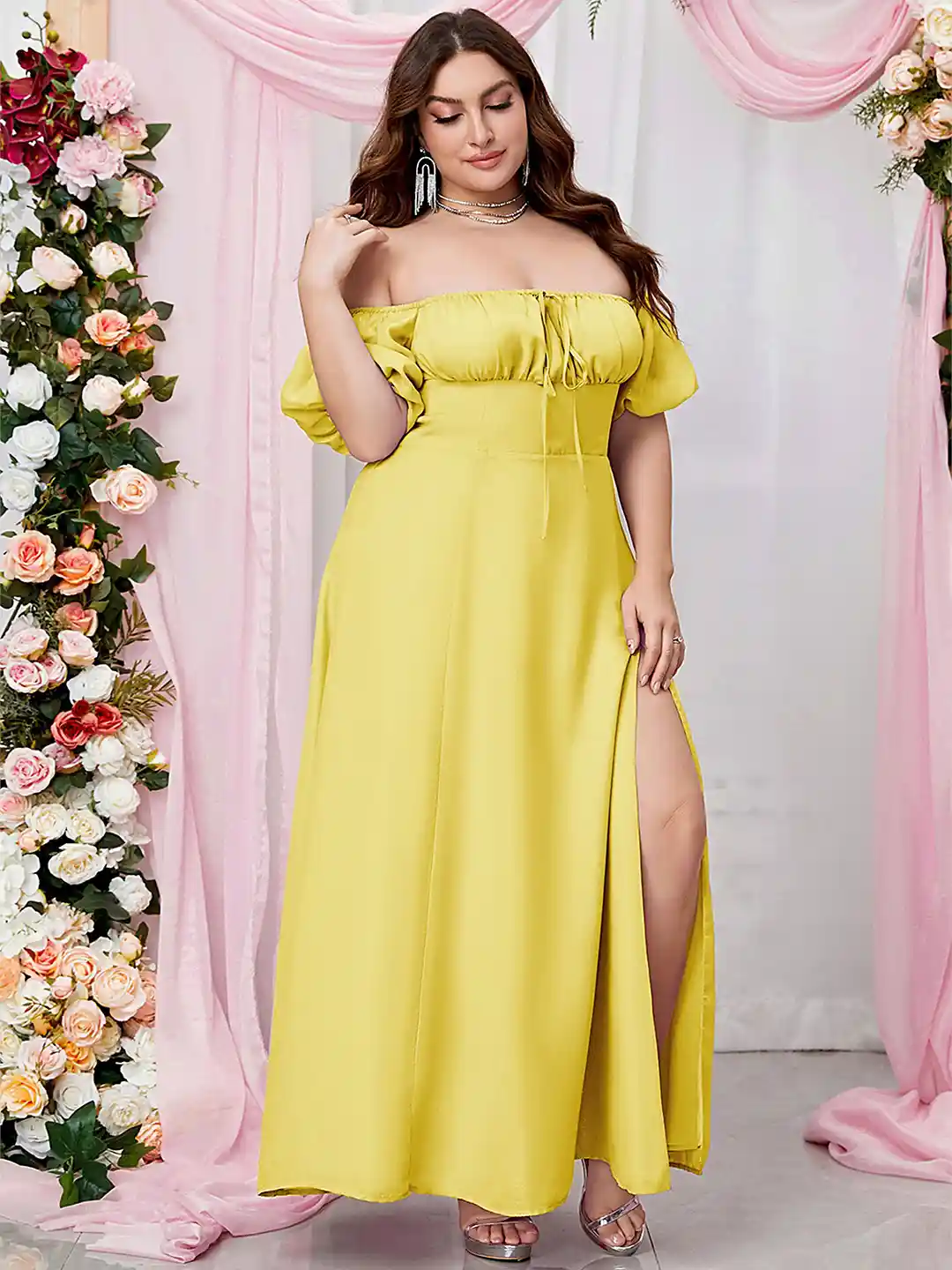 Buy LULU SKY Plus Size Off-Shoulder Maxi Dress Dresses for