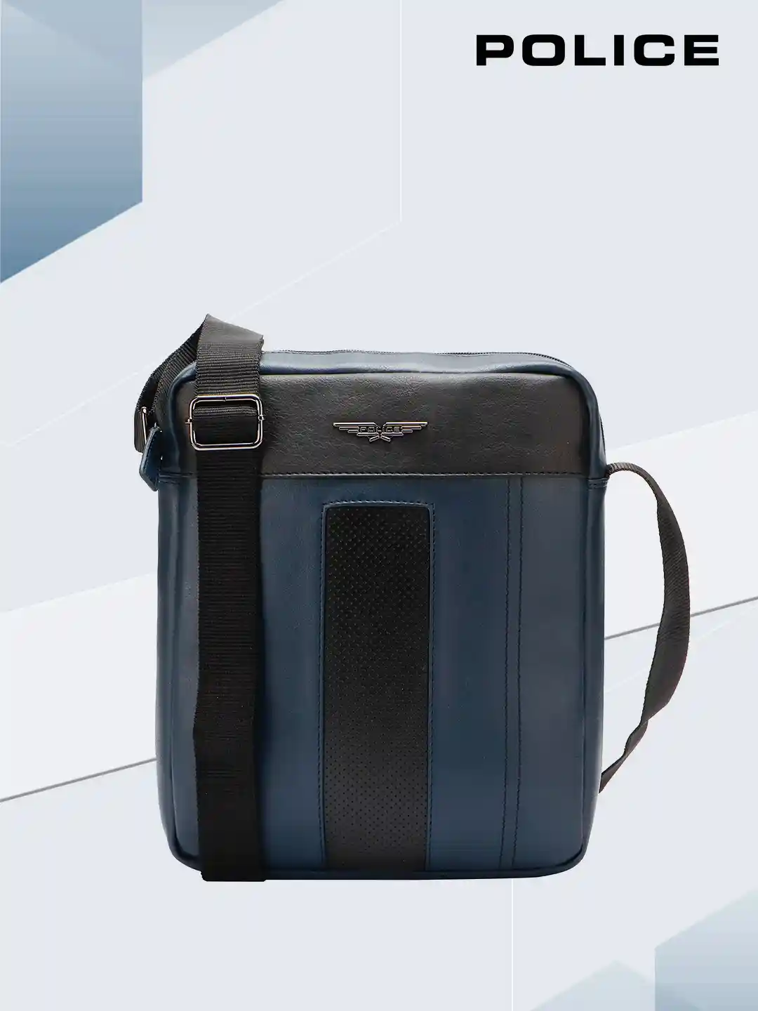 Buy Police Men Colourblocked Leather Messenger Bag Messenger Bag