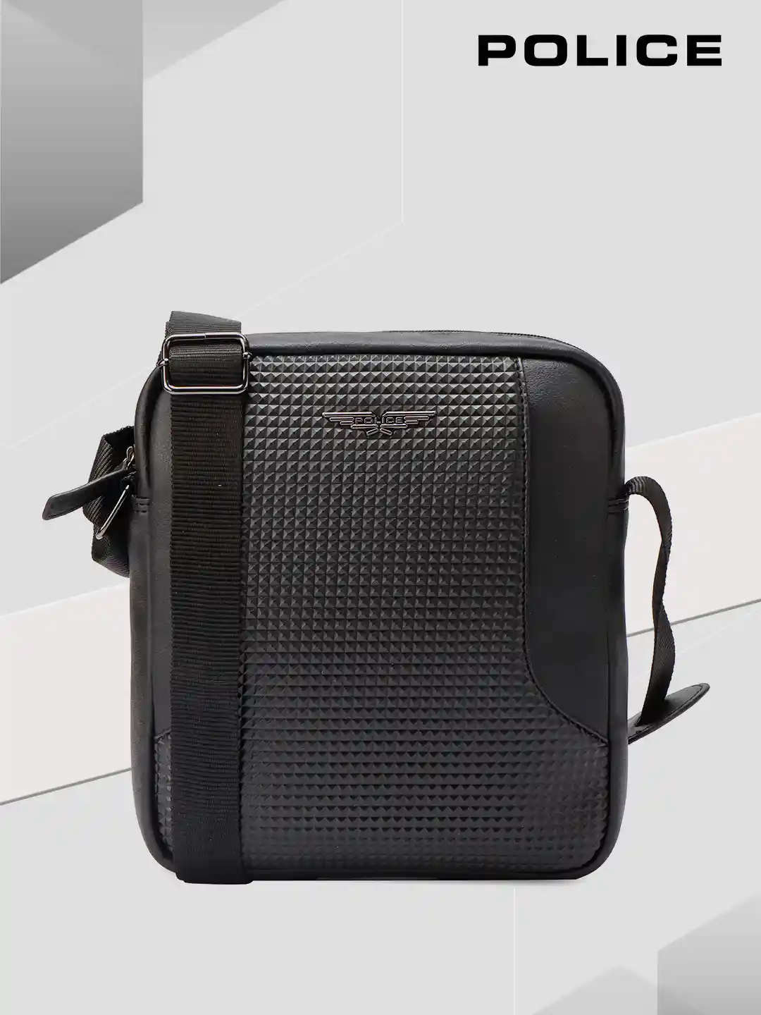 Buy Police Men Textured Leather Messenger Bag Messenger Bag for