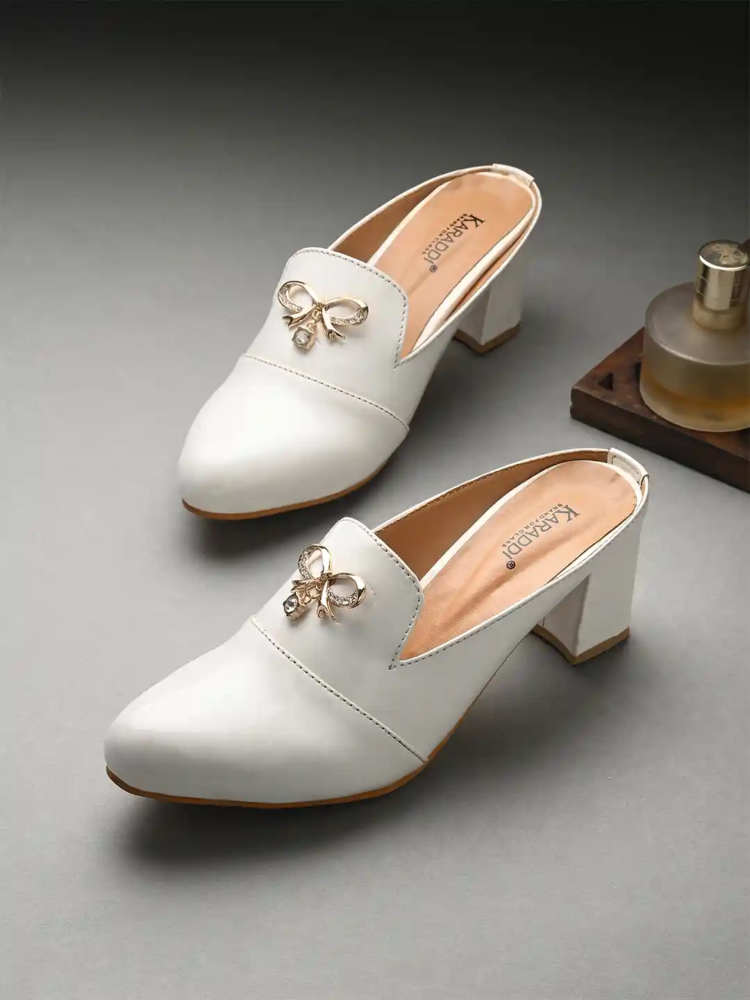 Buy KARADDI White Confortable Lightweight Heels Heels for - Main Image