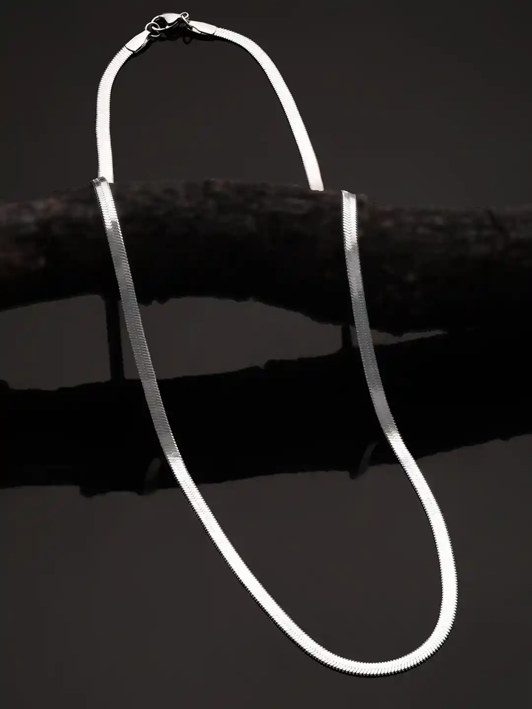 The Roadster Lifestyle Men Silver-Plated Sleek Snake Chain - Main Image