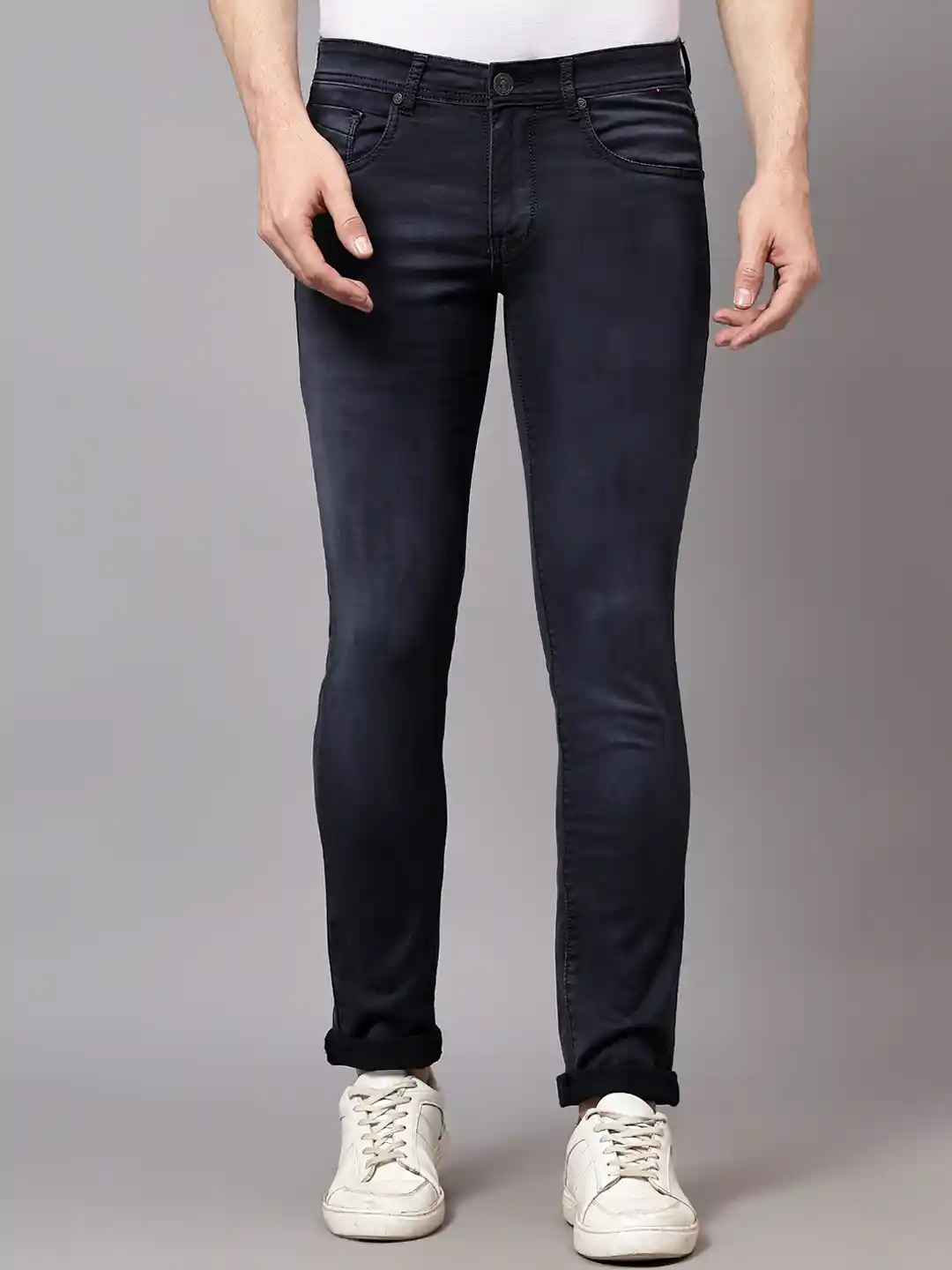 Buy Cantabil Men Mid-Rise Regular Fit Light Fade Stretchable Jeans