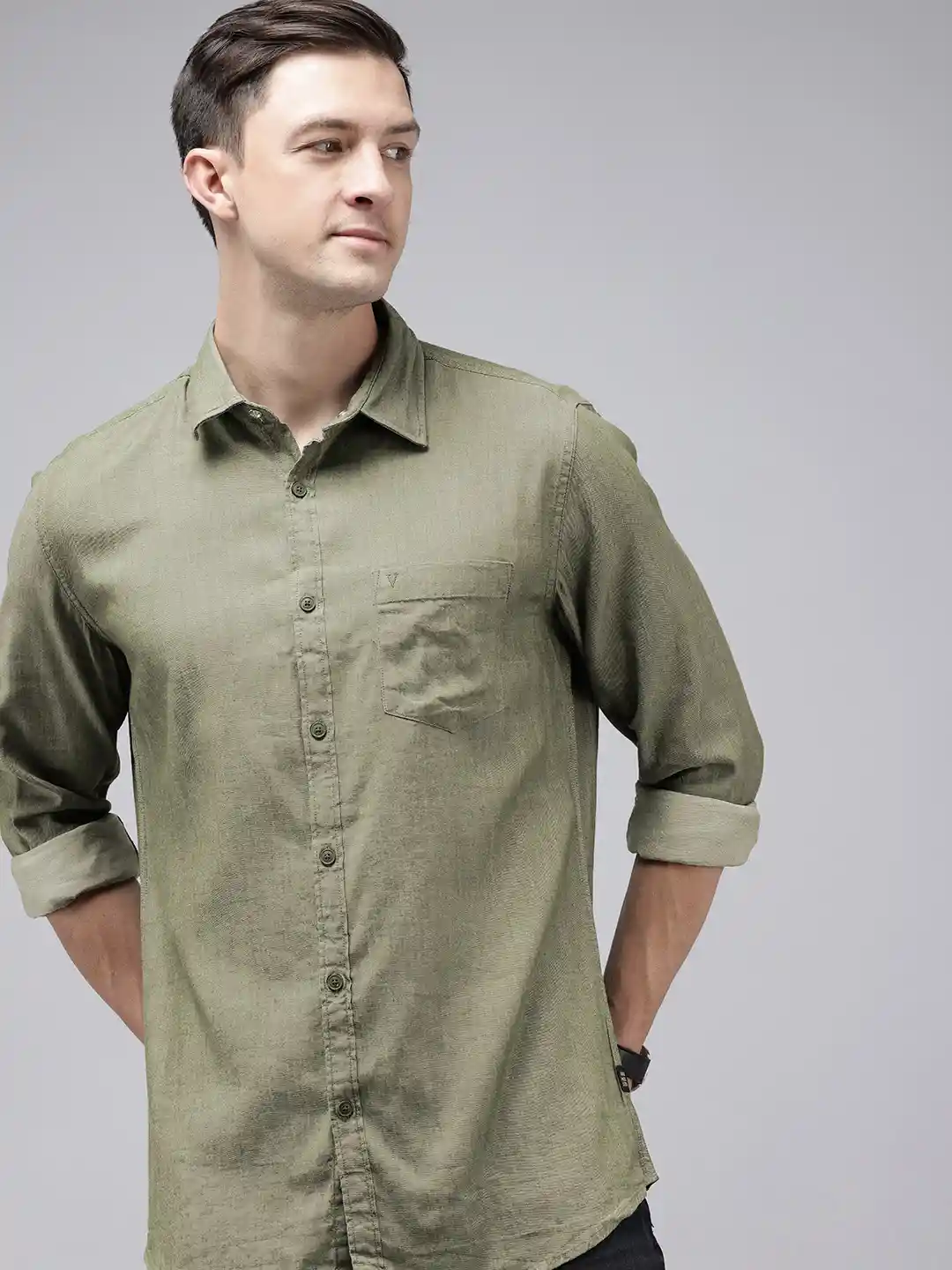 Buy VAN HEUSEN DENIM LABS Long Sleeves Slim Fit Casual Shirt