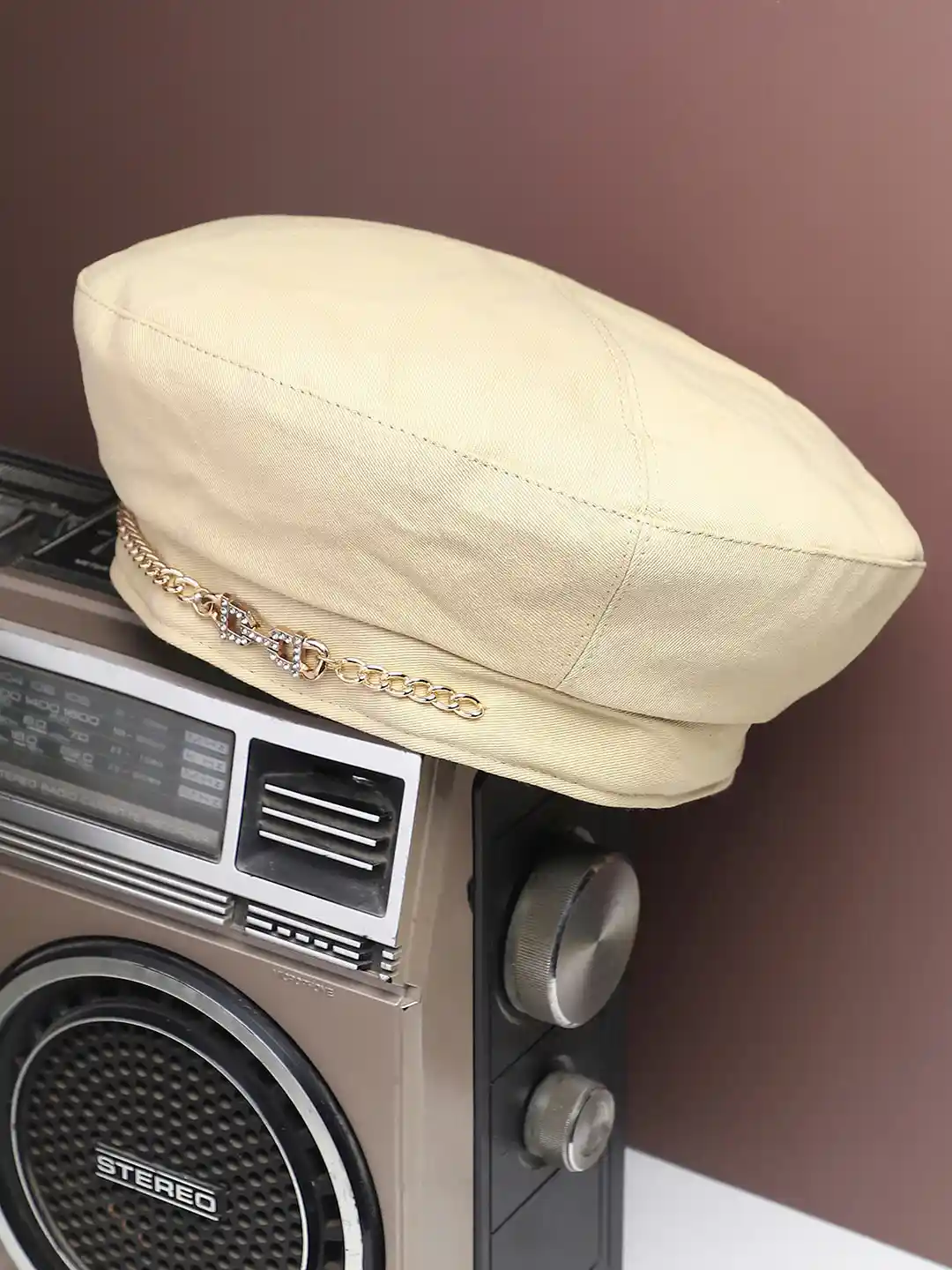 Buy HAUTE SAUCE Women Rhinestone Chain Beret Hat Hat for Women