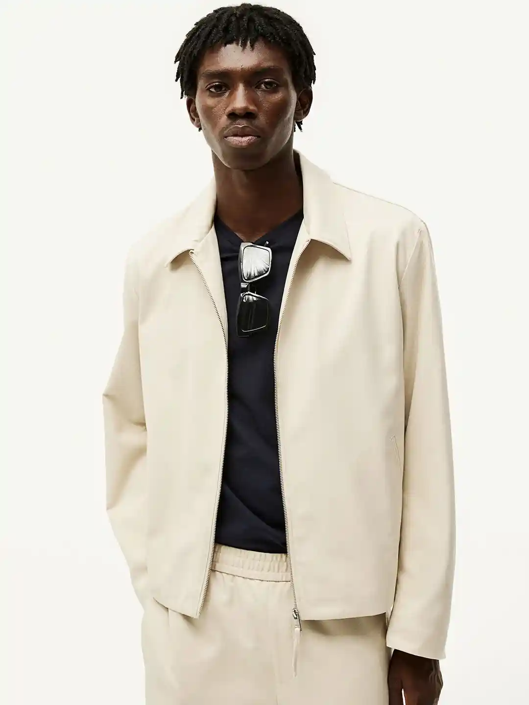 ジャケット・アウター andmary Harper loose twill jacket beige ANDMARY】Harper loose twill jacket