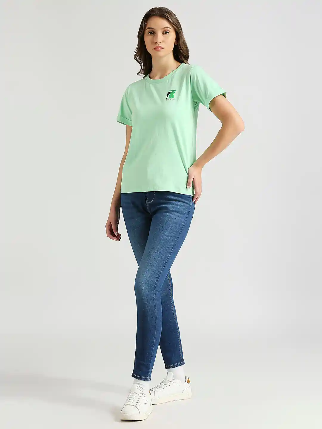 Buy Pepe Jeans Typography Printed Round Neck Short Sleeves Cotton - Main Image