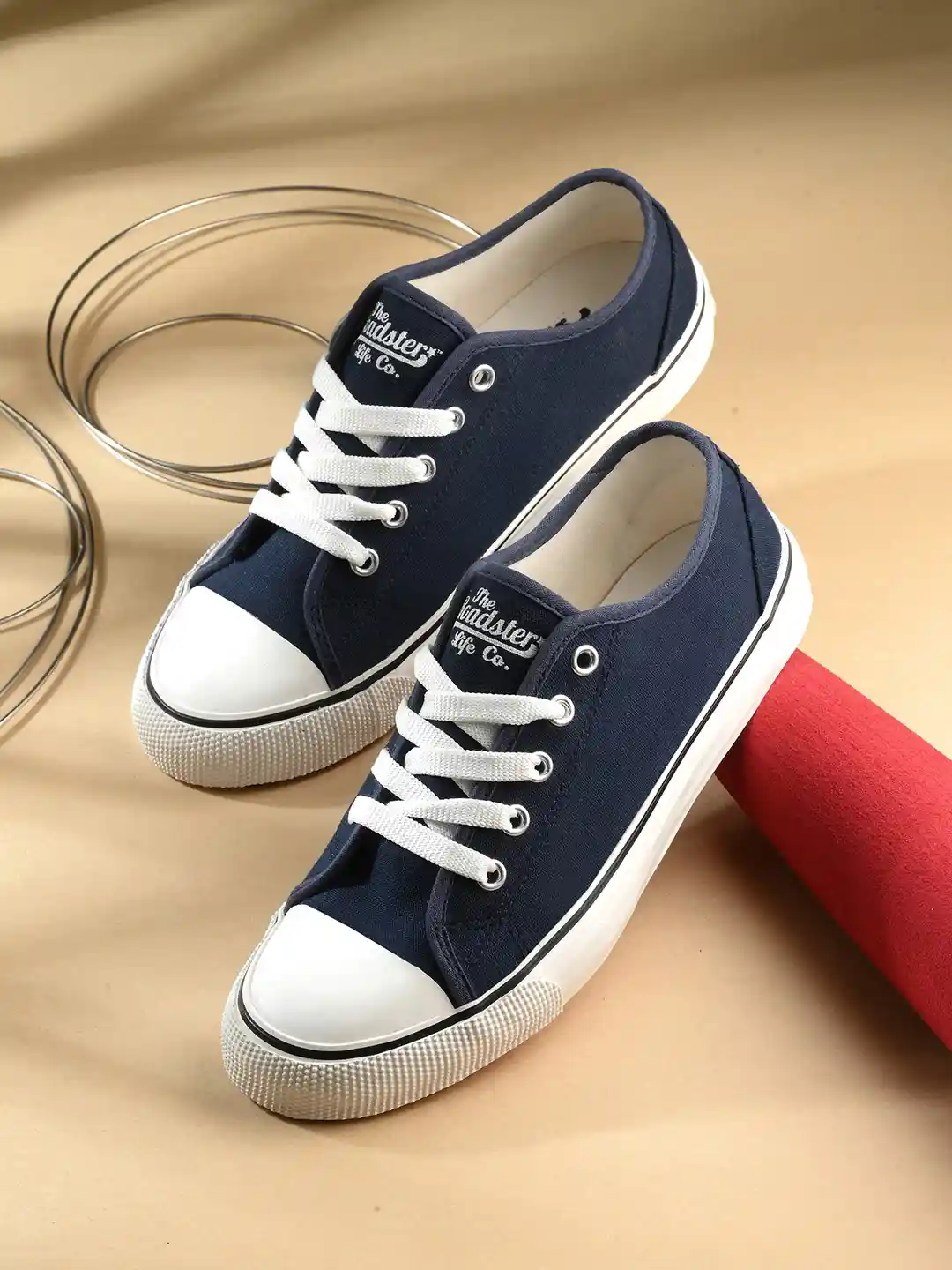 Casual Navy Canvas Sneakers The Roadster Lifestyle Women Navy Blue