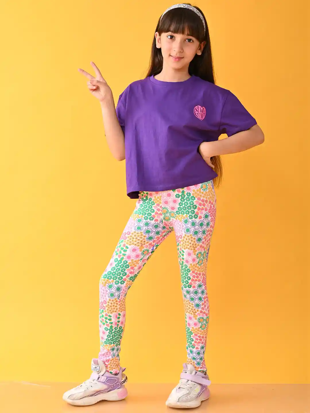 Buy Anthrilo kids Girls Pure Cotton T-shirt Leggings Clothing Set