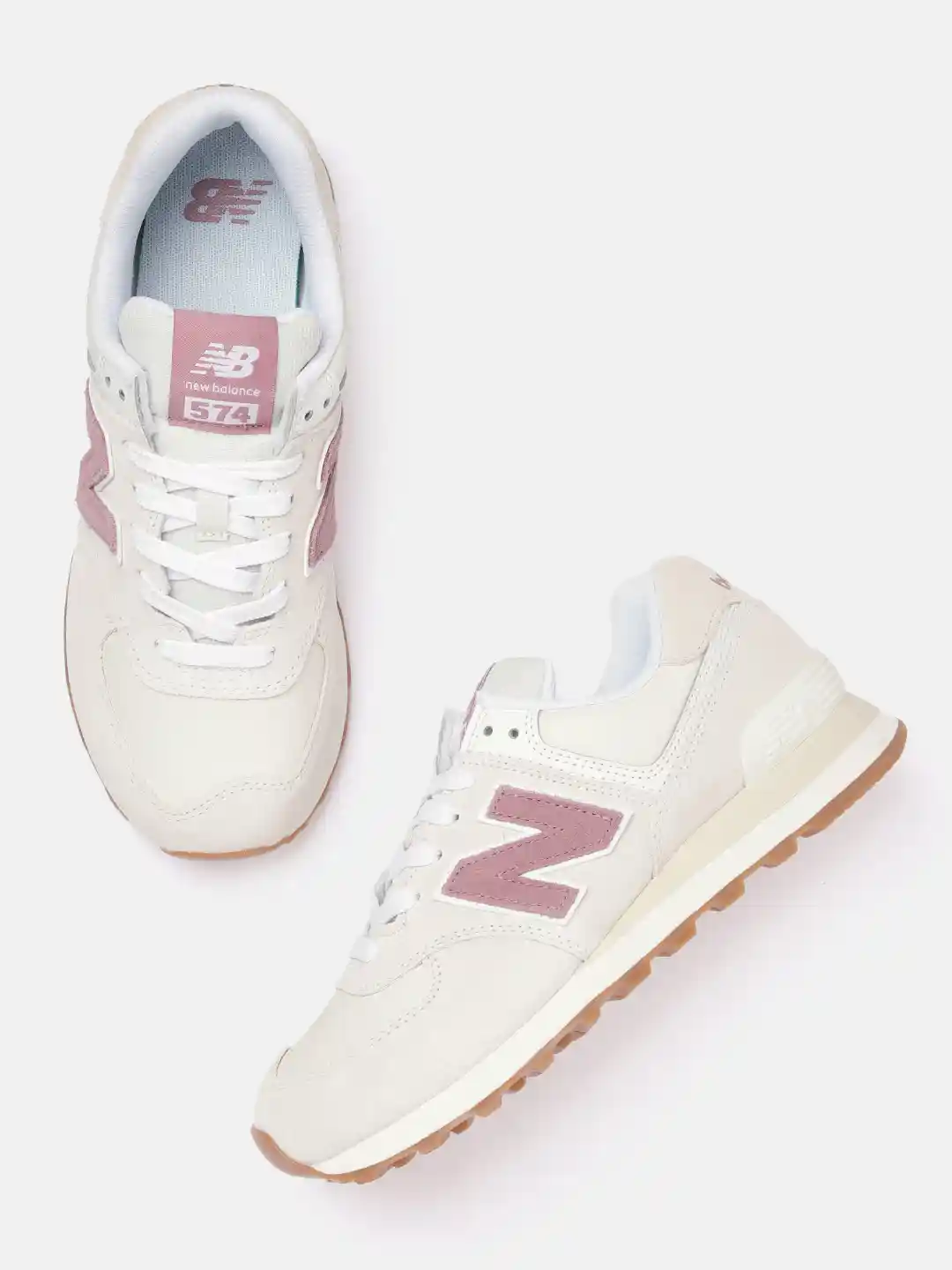 Buy New Balance Women 574 LINEN Brand Logo Detail Round-Toe