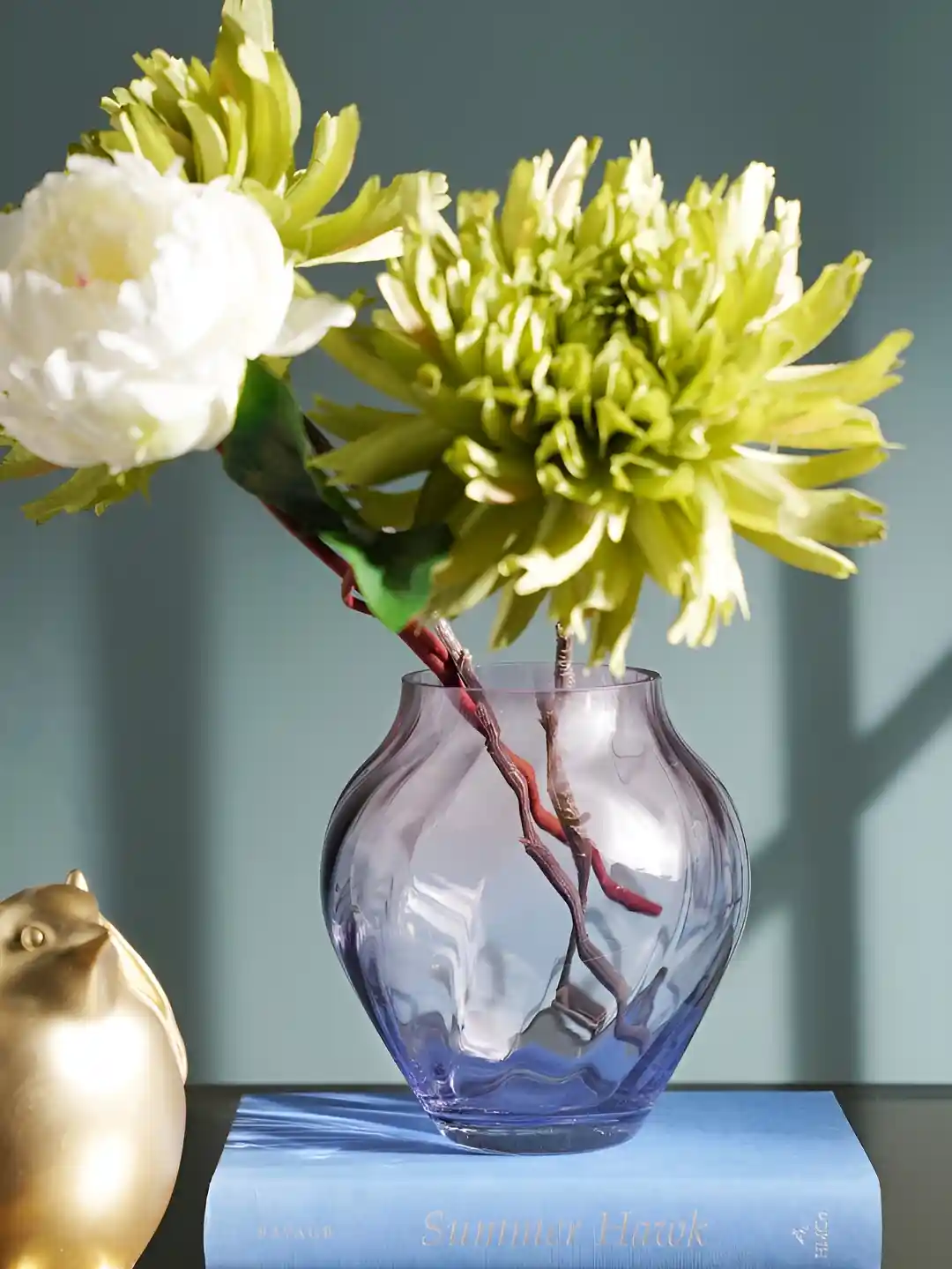 Buy Pure Home and Living Pink & Purple Ombre Swirl Textured Glass