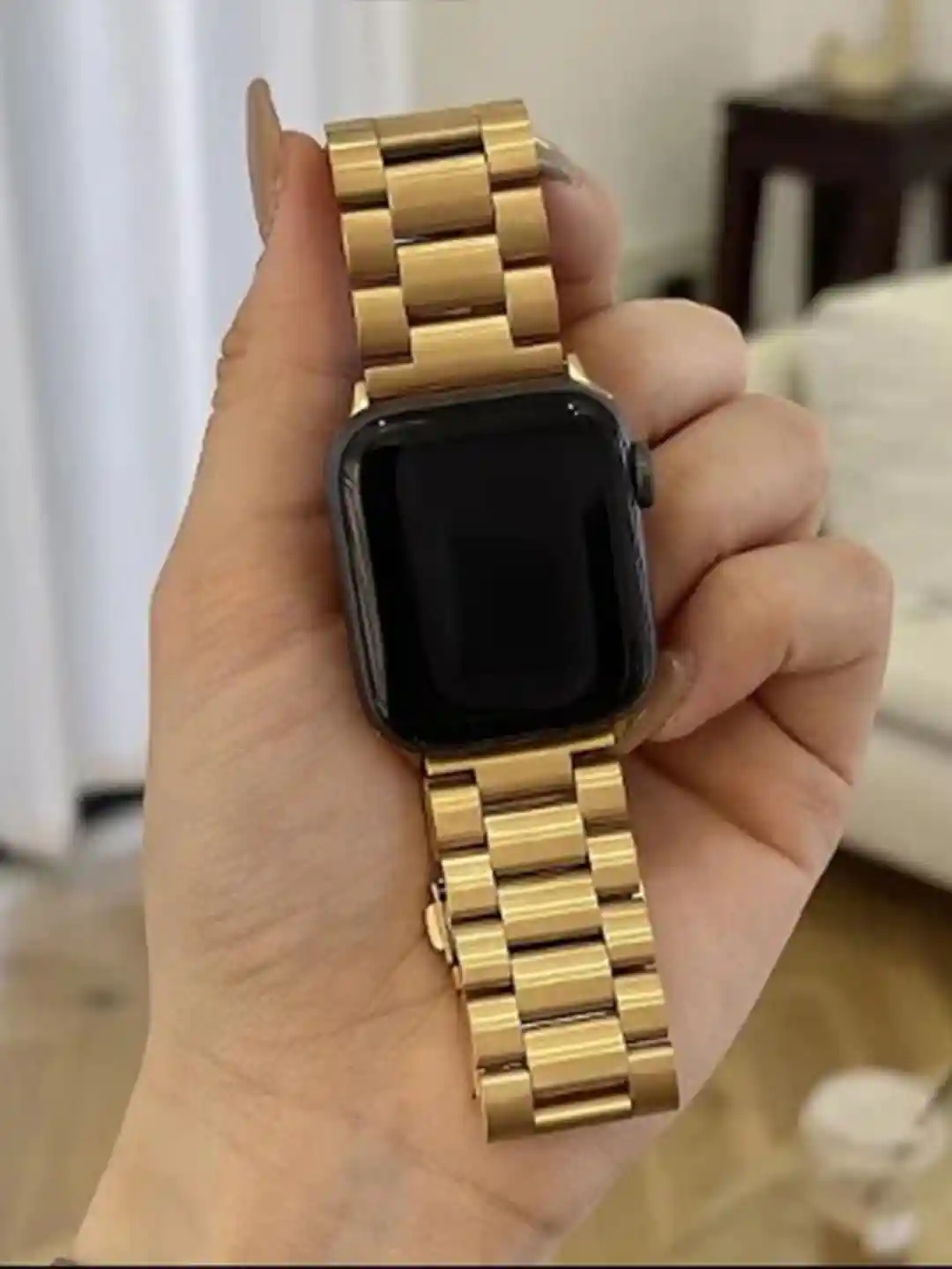 Buy PEEPERLY Textured Stainless Steel Apple Watch Strap Watch