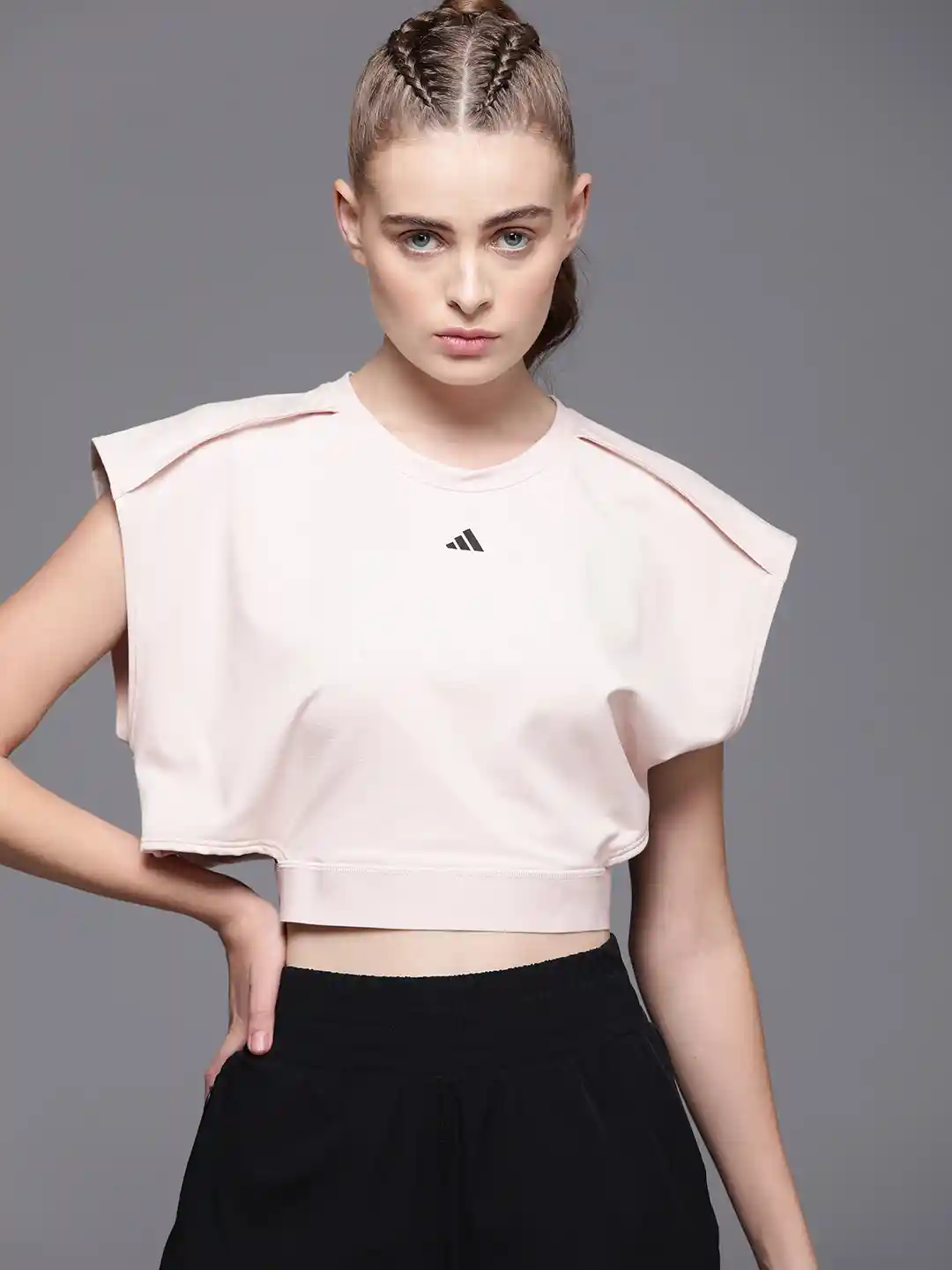 Buy ADIDAS Power Aeroready Crop Training Boxy Fit T-shirt