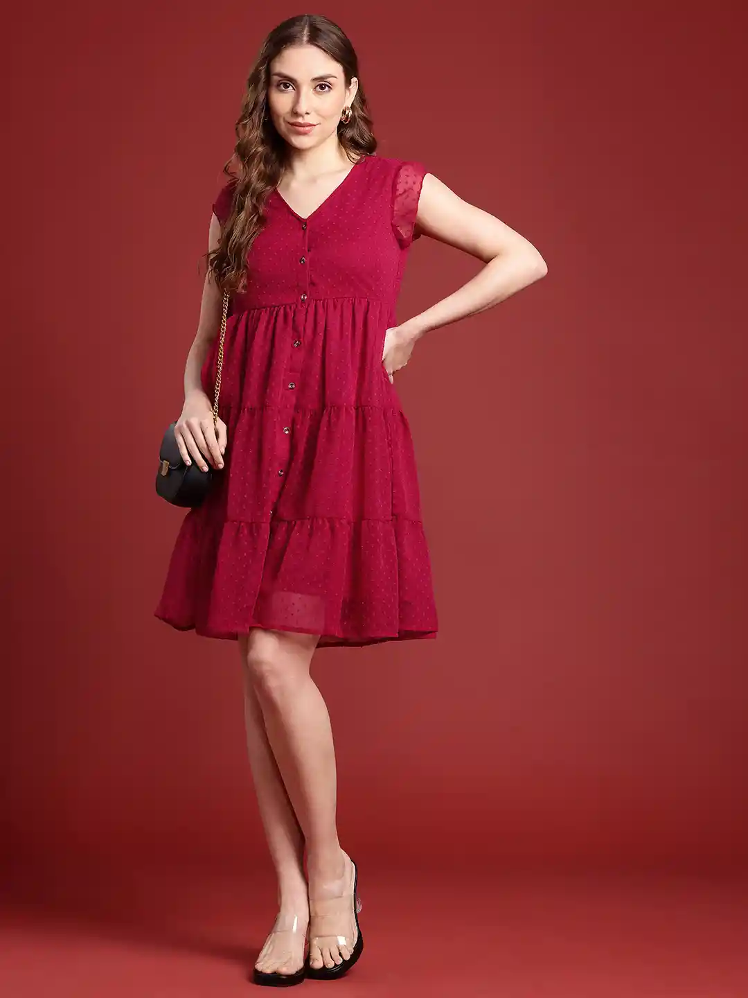 Buy all about you Self Design A-Line Dress Dresses for Women