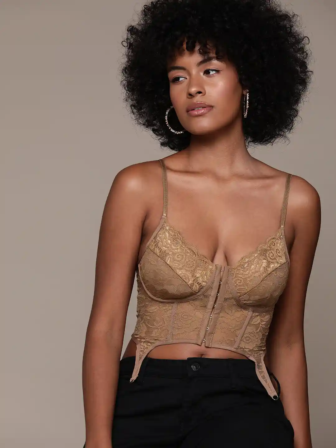 Buy bebe Future Glam Lace Corset Crop Top Tops for Women