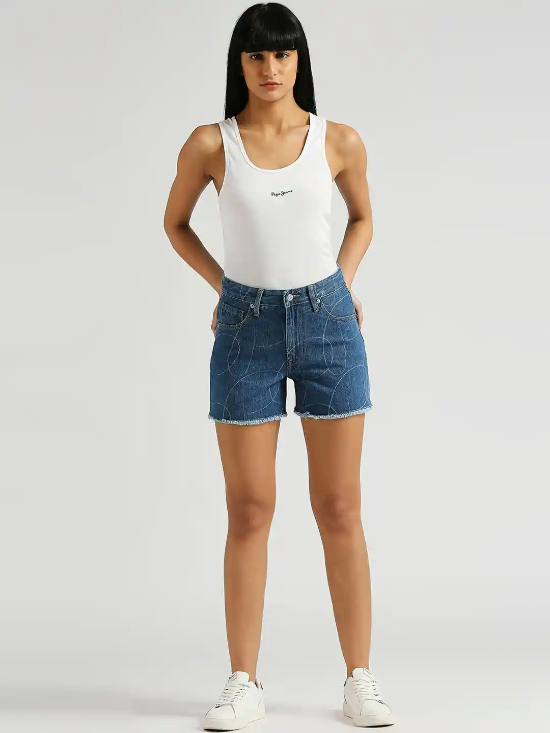 Buy Pepe Jeans Rachel Women High-Rise Pure Cotton Denim Shorts