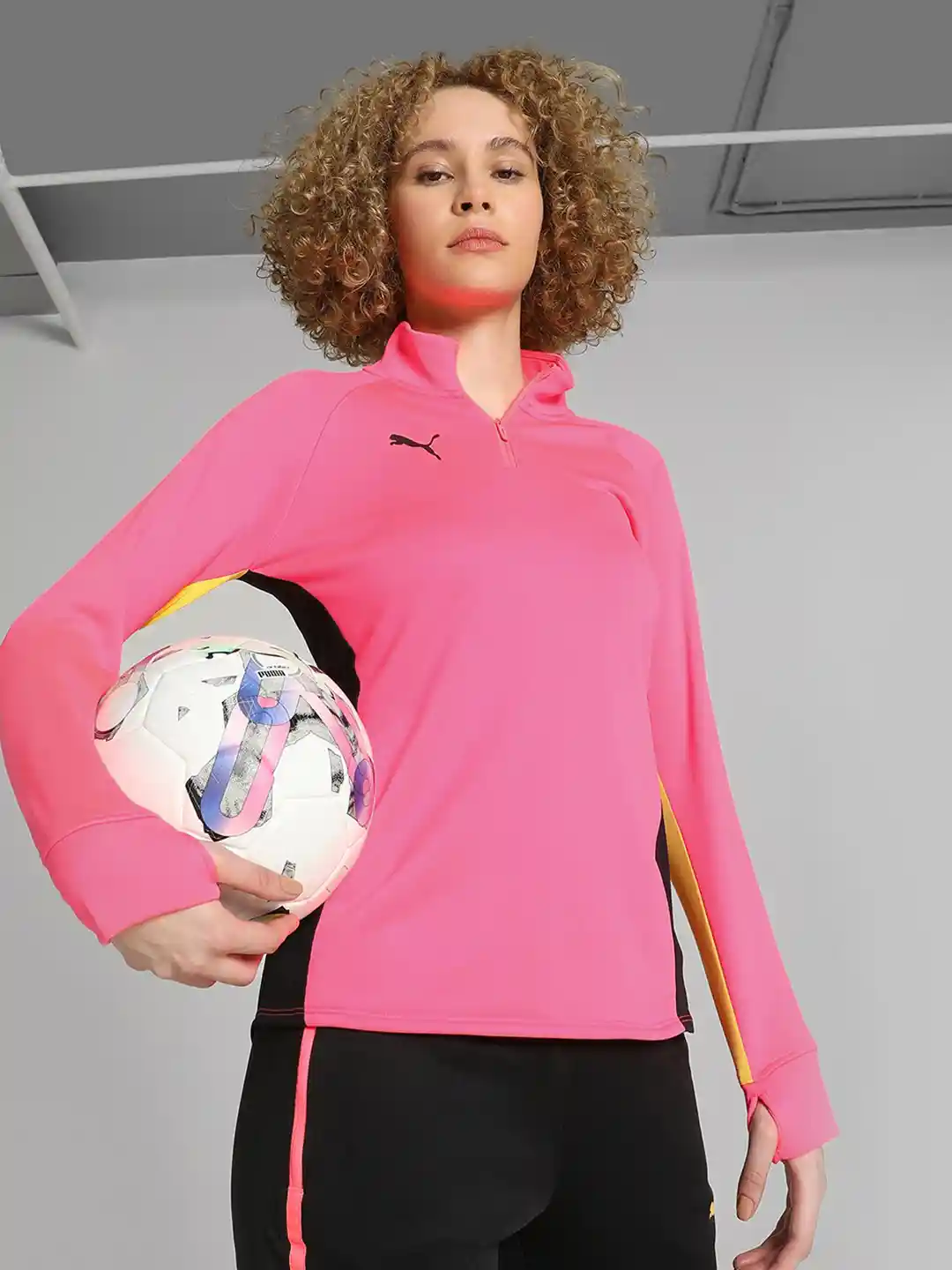 Buy Puma individualBLAZE Colourblocked Football Half Zip Pullover