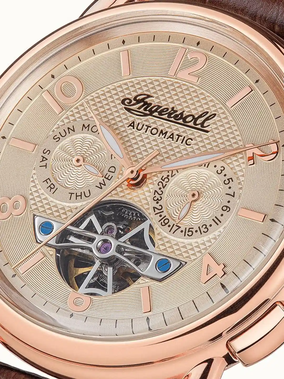 Buy Ingersoll Men Skeleton Textured Straps Analogue Automatic