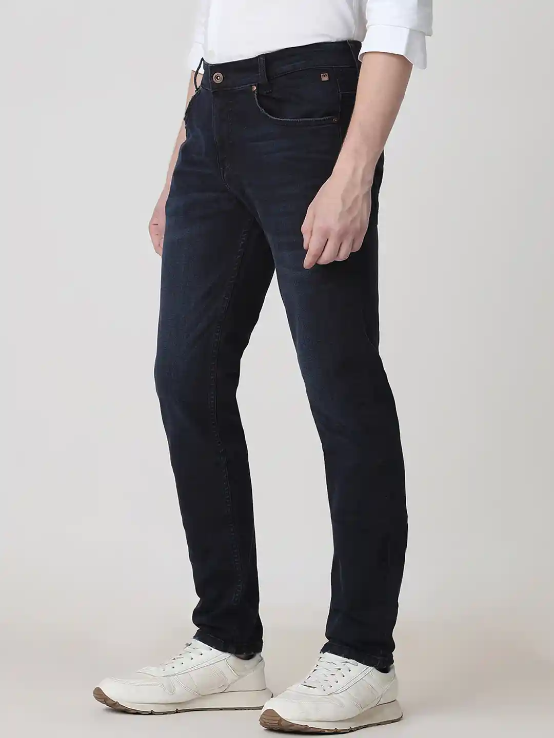 Buy Mufti Men Narrow Clean Look Straight Fit Stretchable Jeans
