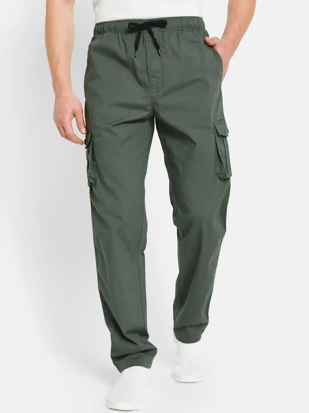 Buy Octave Men Mid-Rise Cotton Cargo Track Pants Track Pants for