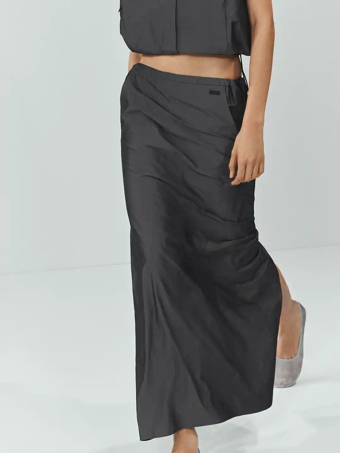 MANGO Parachute Maxi Skirt With Slit