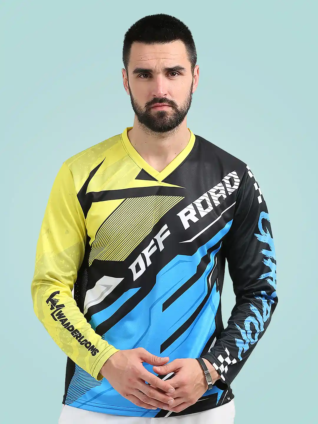 WANDERLOOMS Off Road Printed Jersey Riding Sports Tshirt