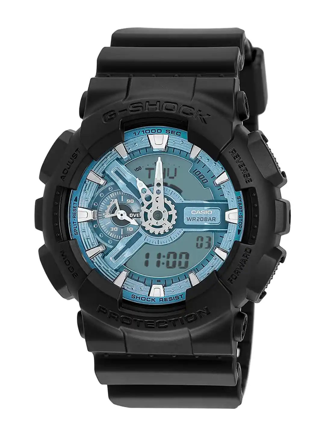 CASIO Men G-Shock GA-110CD-1A2DR Blue Analog-Digital Dial Black Resin Strap  Watch G1518