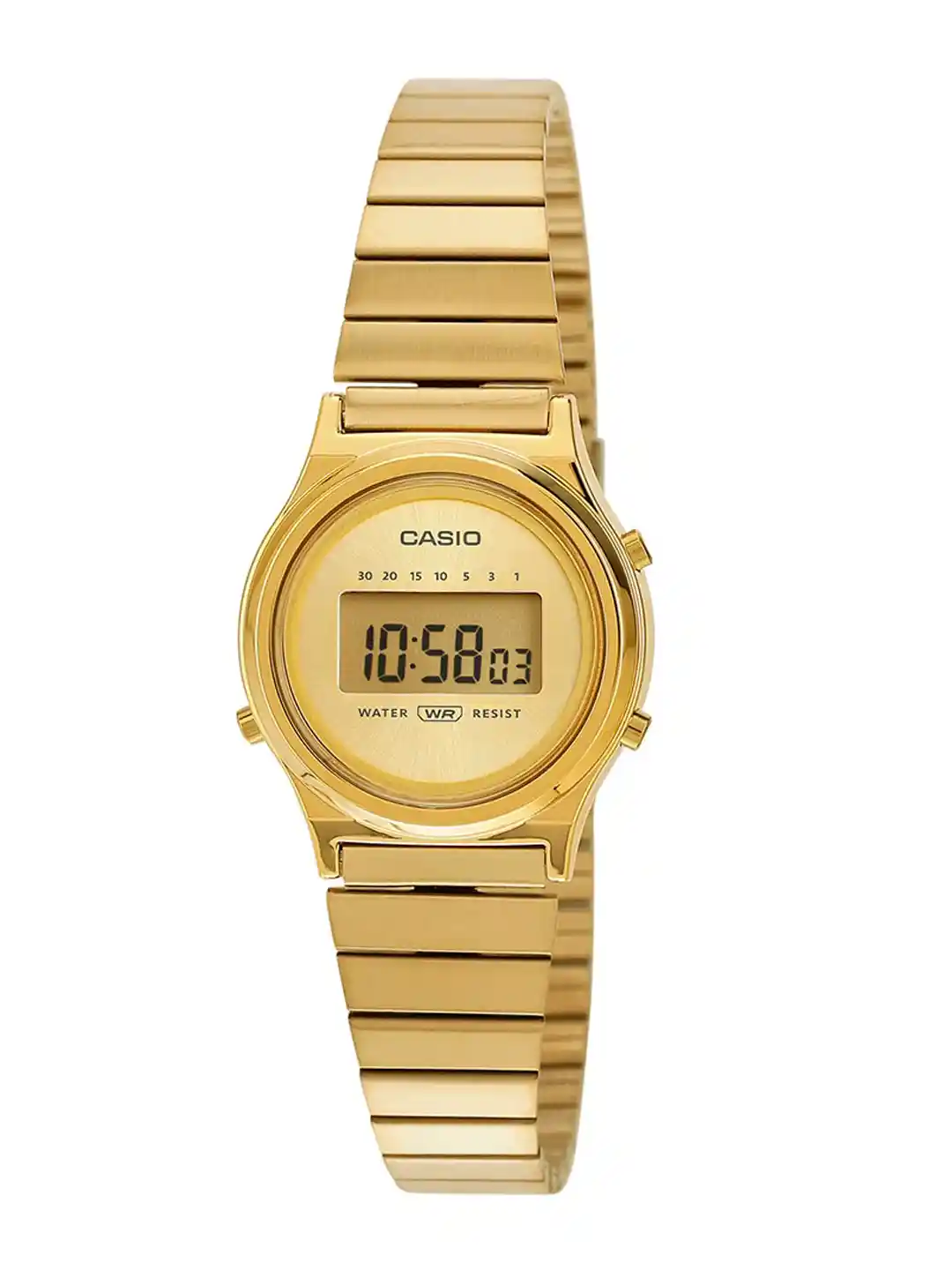 CASIO Vintage LA700WEG-9ADF Gold Digital Dial Gold Stainless Steel Band  A2233