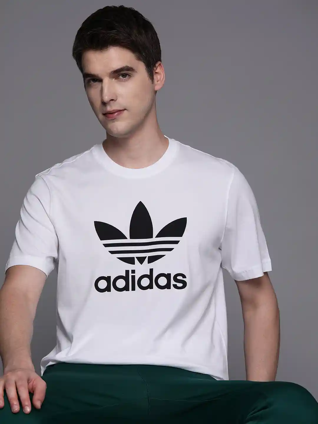 Buy ADIDAS Originals Pure Cotton Trefoil T-Shirt Tshirts for Men