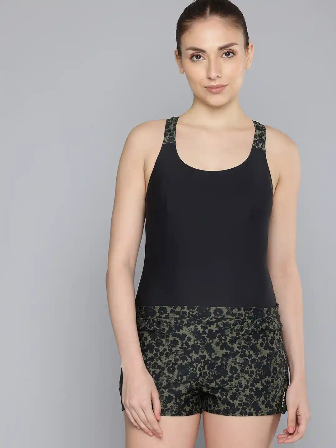 Decathlon Black Swimming Costume With Shorts Decathlon NABAIJI